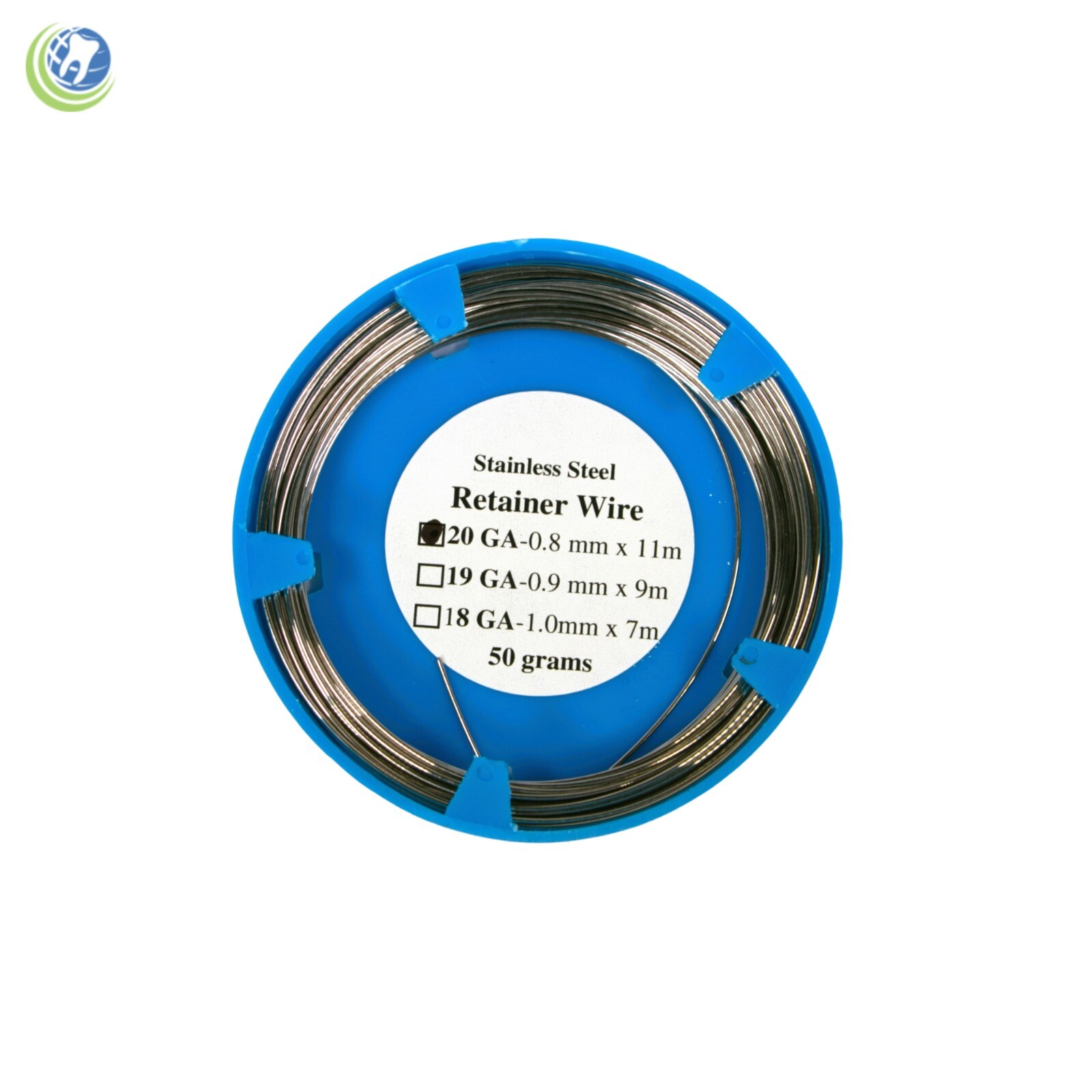 Dental Orthodontic Spooled Retainer Wire 20ga 0.8mm X 11m 50gr Stainless Steel