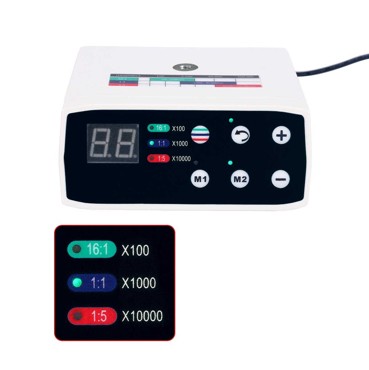 Dental LED Electric Motor W/ Water Supply Fit 16:1/1:5/1:1 Handpiece ISO-E type