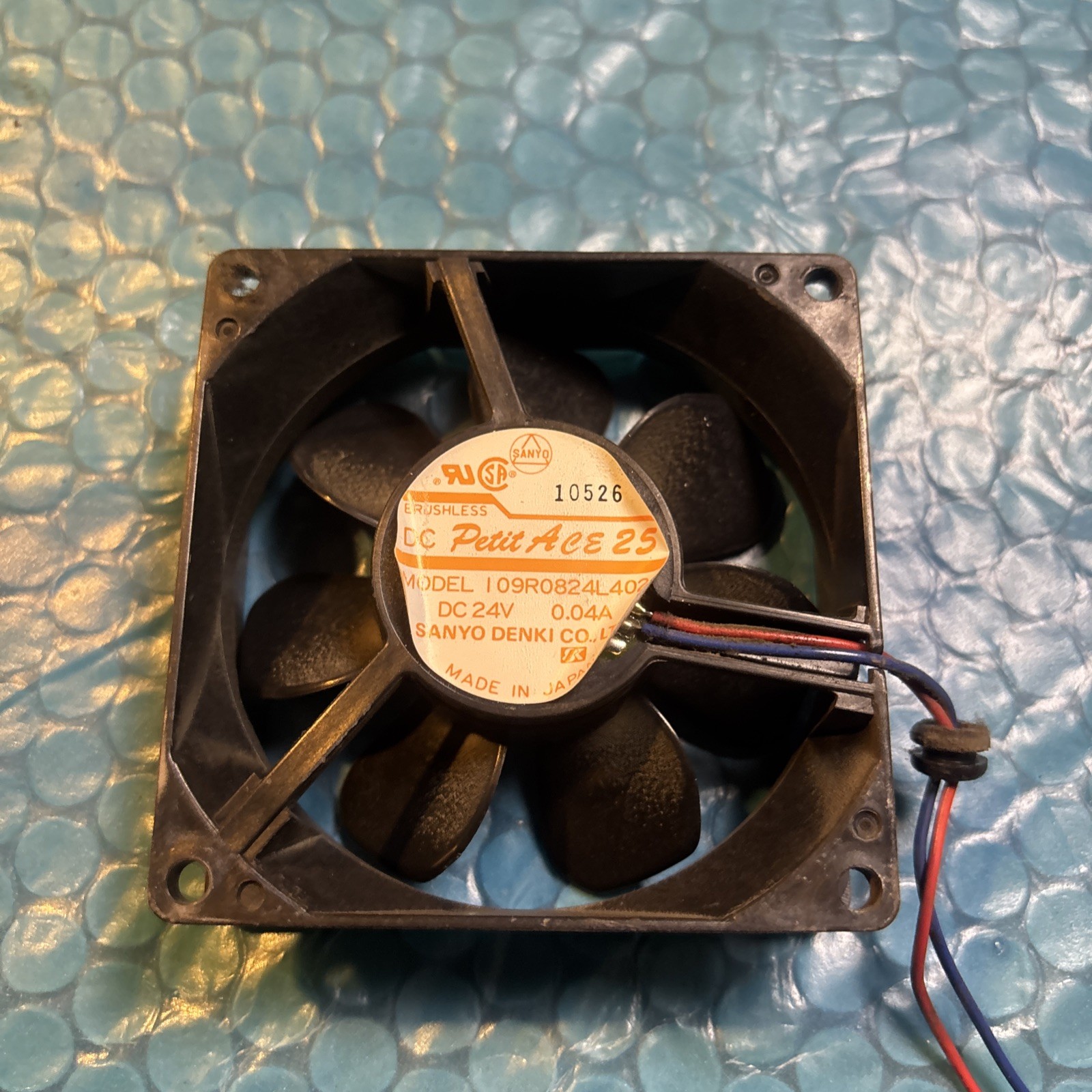 Sanyo Denki 109R0824L4021 DC 24V Petit ACE 25 Matsushita 0J12EN-1A Brushless Fan