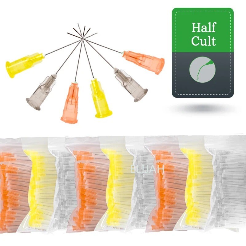 100pcs/Pack Dental Disposable Endo Irrigation Needle Syringe Tips 25GA/27G/30GA