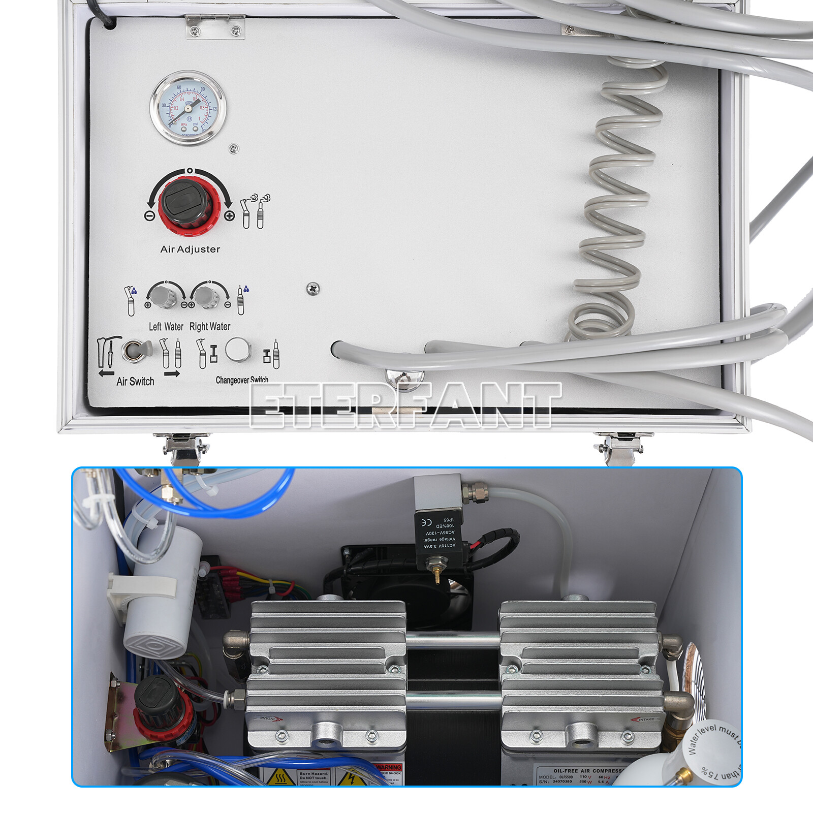 Dental Portable Delivery Unit Air Compressor Suction System 4 Holes BD-402 US