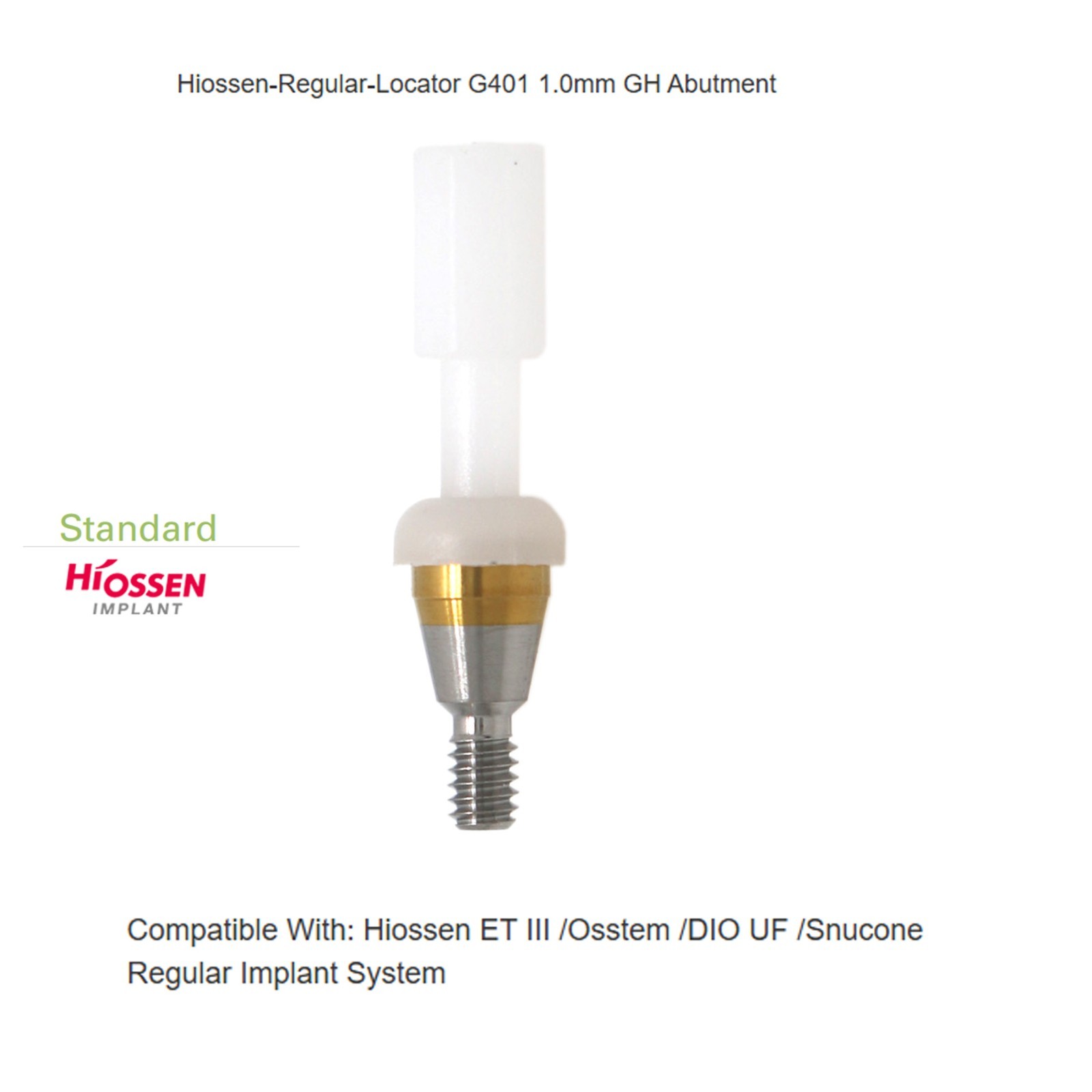 Dental Overdenture Attachment locator Abutment For HIOSSEN ET Regular platform