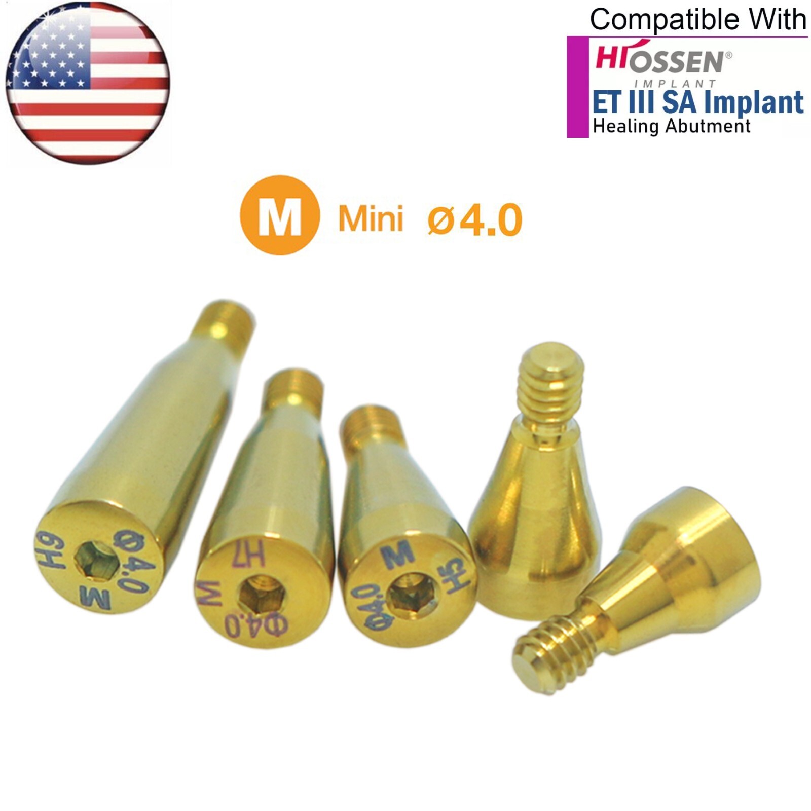 US Dental Healing Abutment Cover Screw Mini/Regular Hex Fit Oss Hiossen Platform