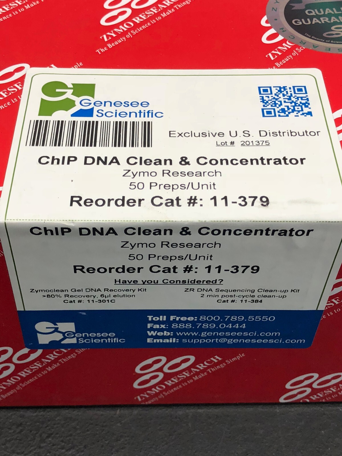 Genesee Scientific ChIP DNA Clean & Concentrator 50 Preps/Unit 11-379