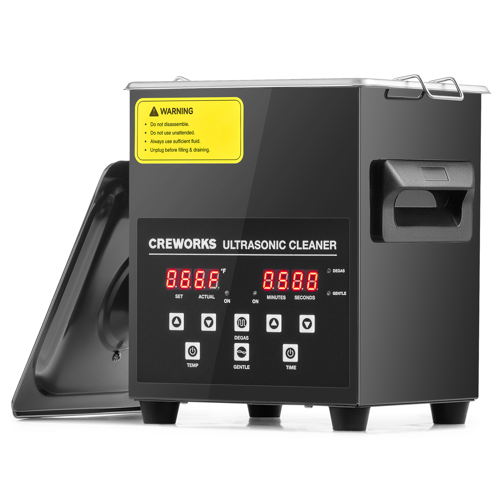 CREWORKS 2L-30L Ultrasonic Cleaner Enhanced Heater with Degas & Gentle Mode