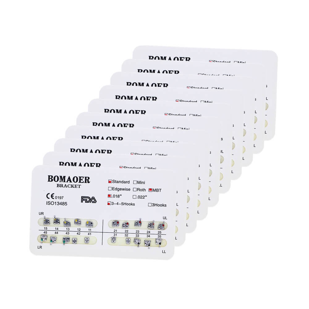 1×Dental Orthodontic Metal Bracket Brace Standard MBT 018 345 Hook 20PCS/Kit