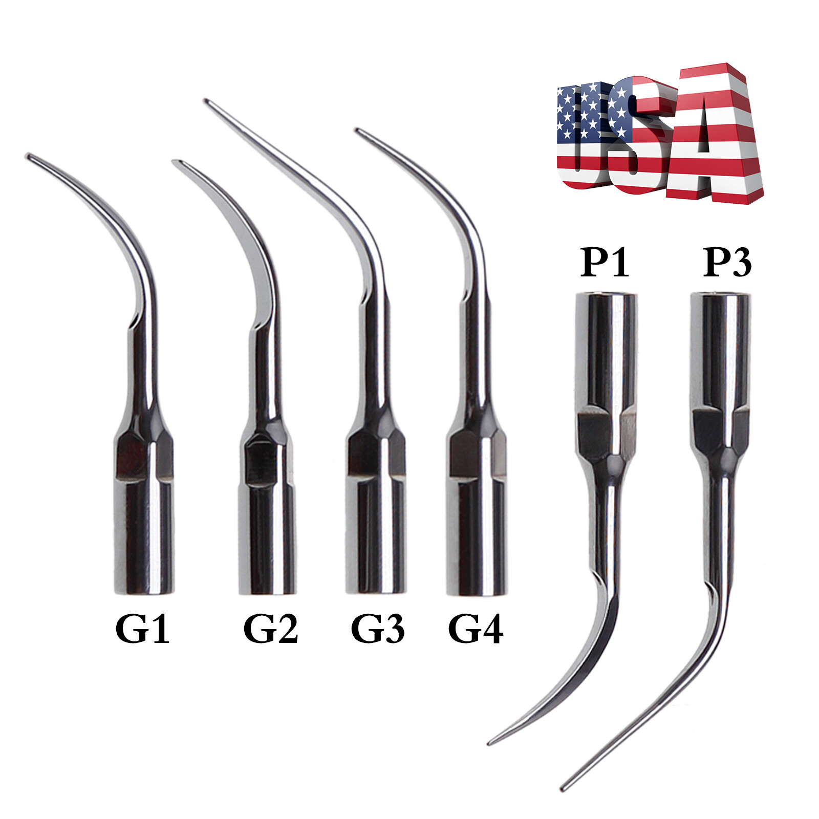 5pcs Dental Ultrasonic Scaler Scaling Perio Tips Fit Woodpecker EMS/DTE SATELEC