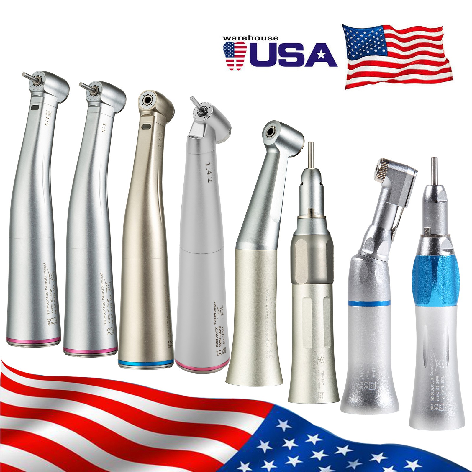 NSK Style Dental Contra Angle 1:1/1:5/1:4.2 (LED Fiber Optic) Handpiece E-type