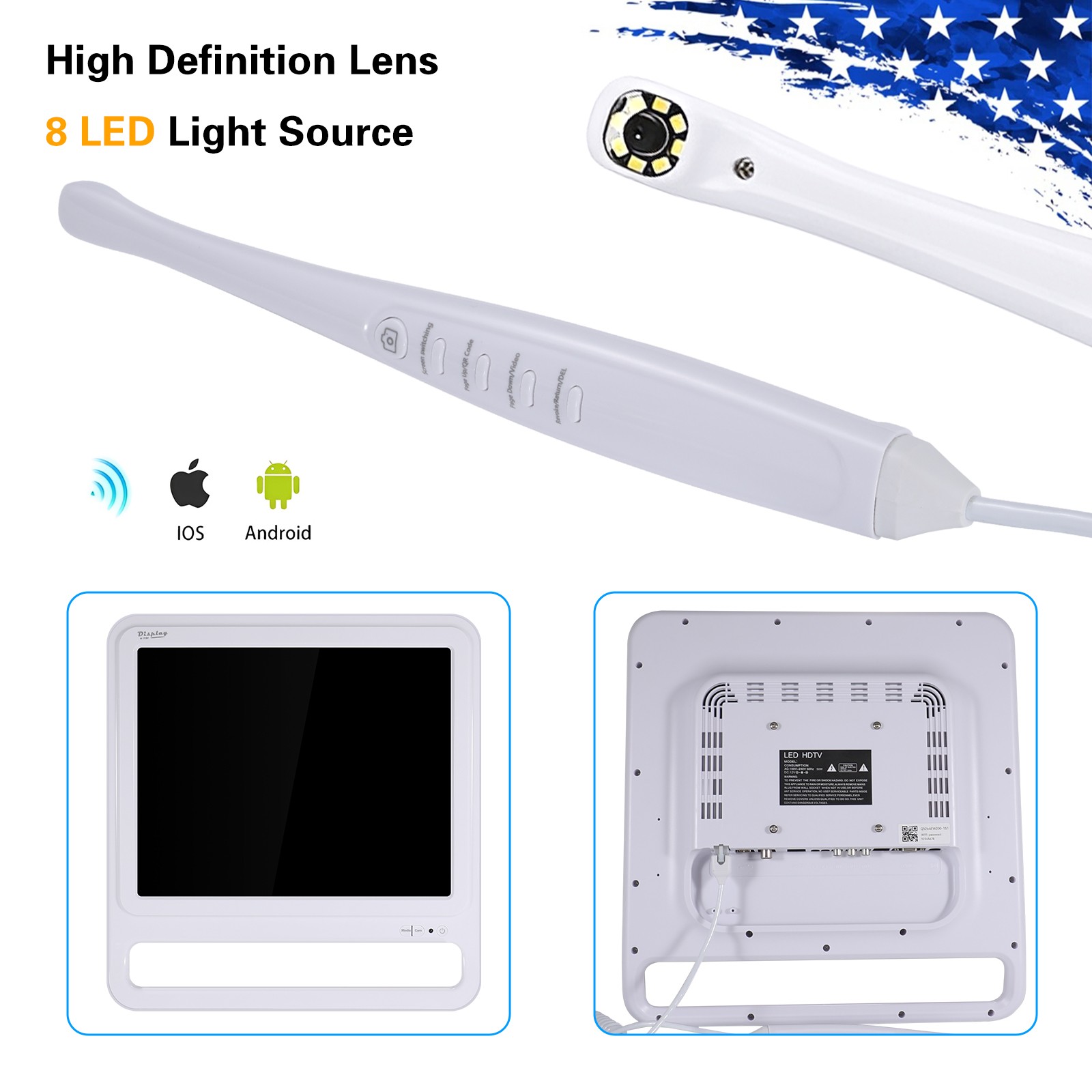 WiFi Dental Intraoral Camera Wireless 3.0 Mega Pixels HD Clear Image