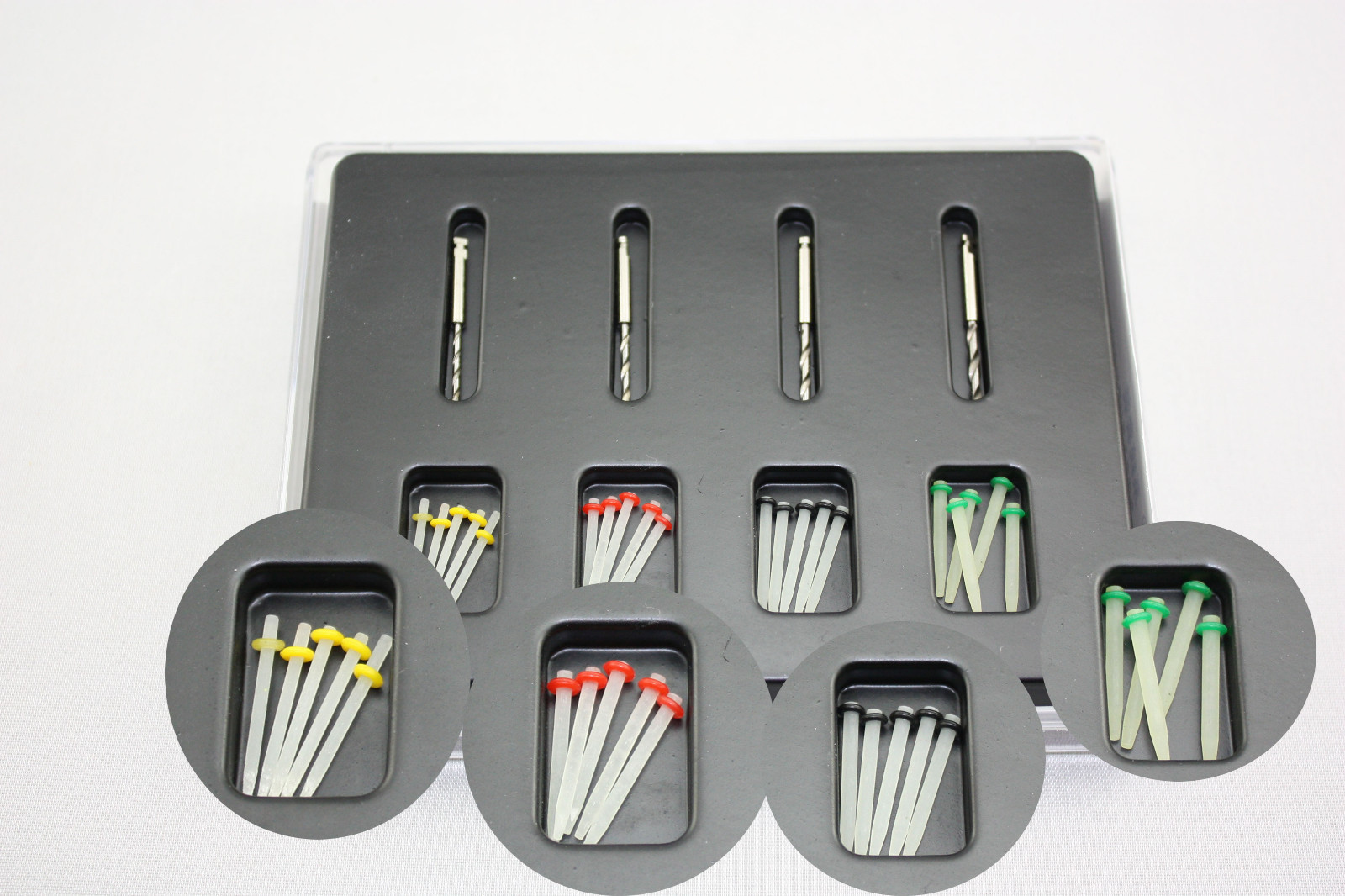 NEW 1 Box Dental Fiber Set 20 Pcs Fiber Post & 4 Drills Dentist Product