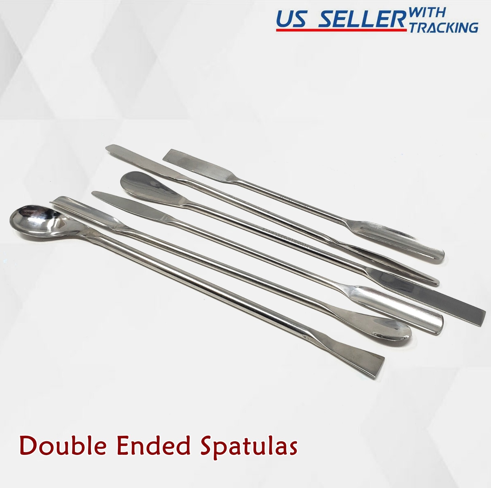 Scientific Lab Stainless Steel Laboratory Spoon Scoop Micro Spatula Long Handled