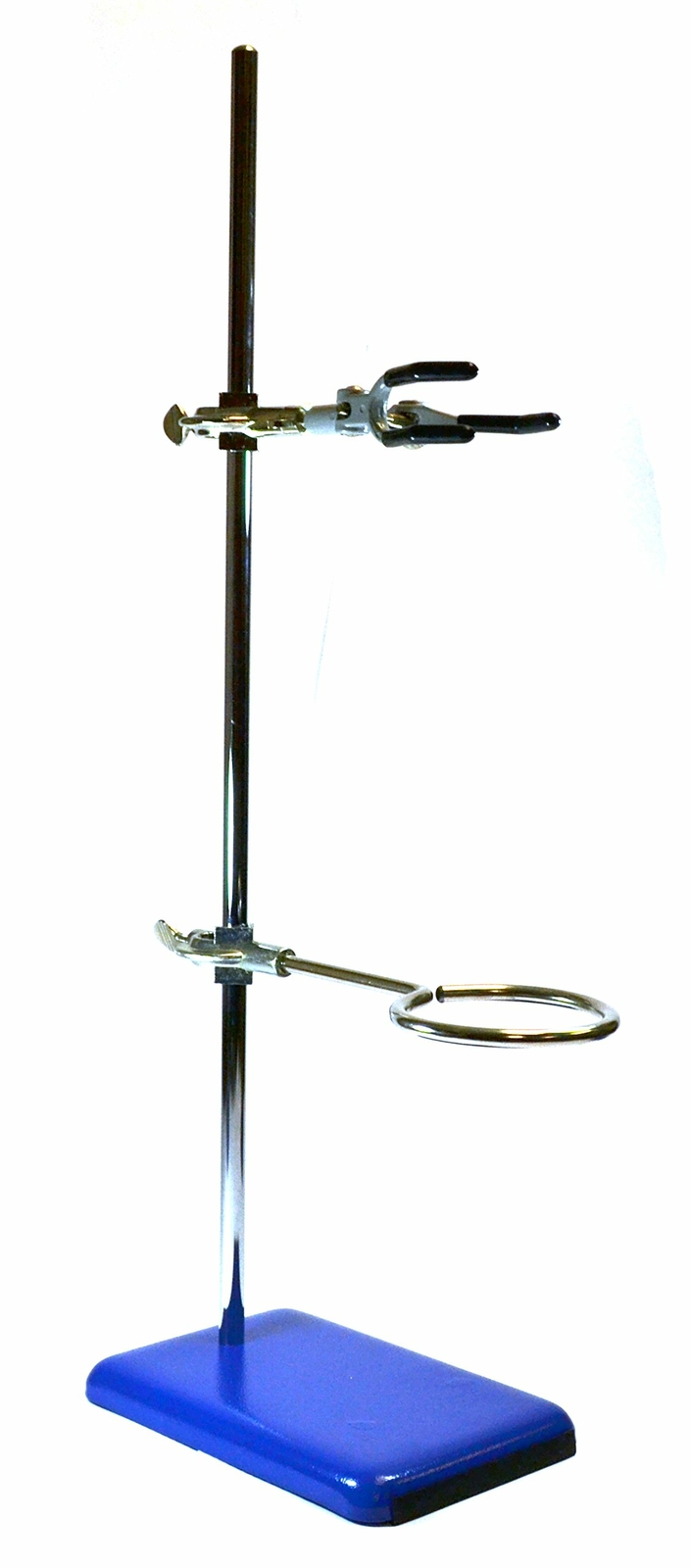 Rectangular Retort Set – 8″x5″ Base, 23.6″ Rod, Clamp & Ring – Eisco Labs