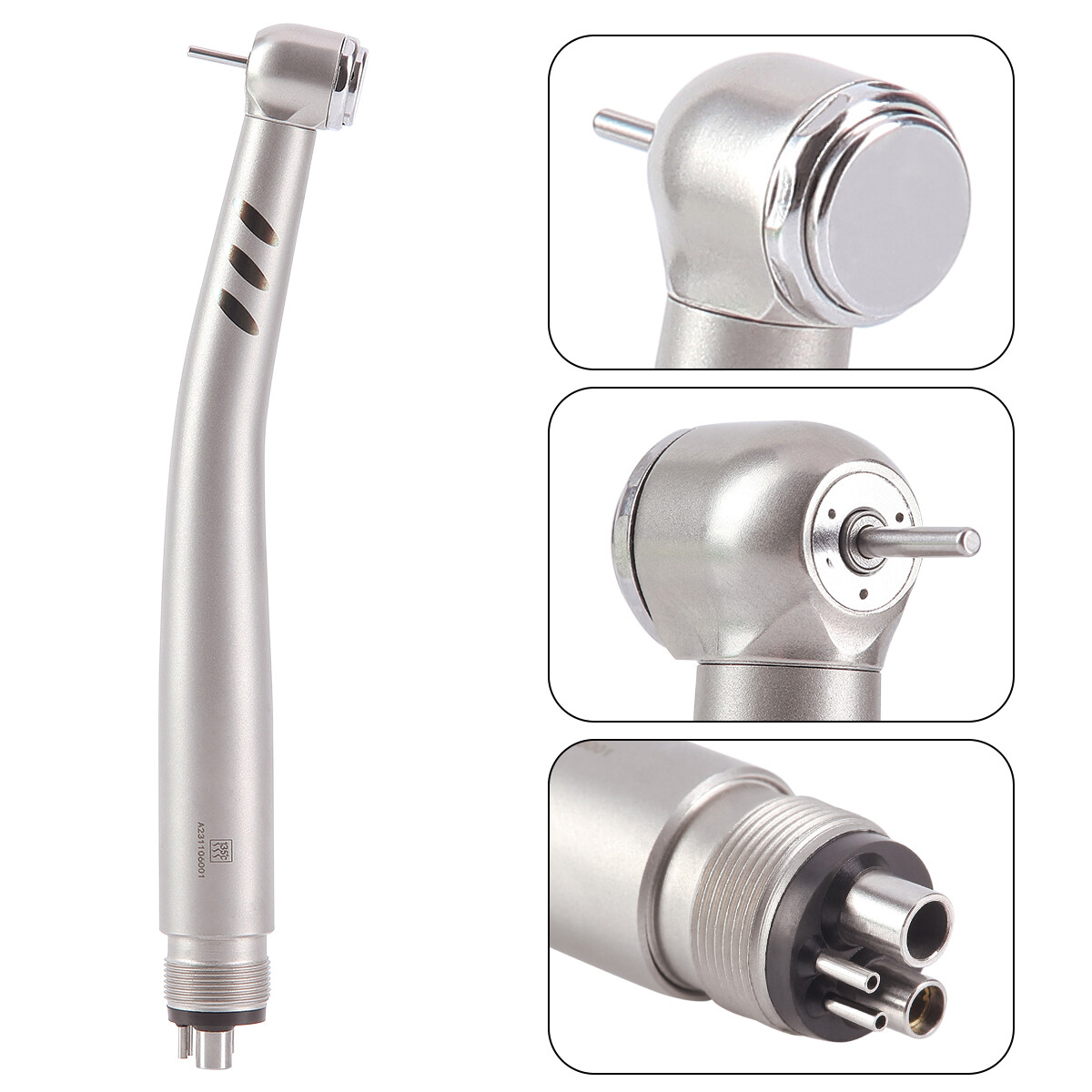 Dental High Speed Handpiece Torque Head 3 Water Spray Stainless Body 2 /4Holes