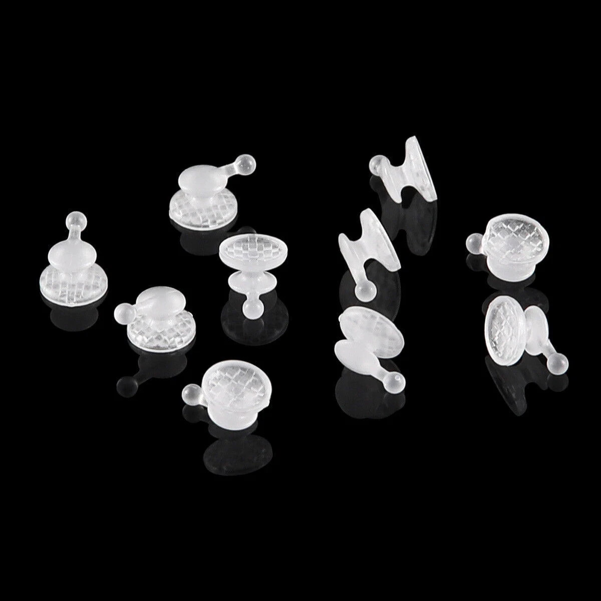 10 Pcs/Pack Dental Orthodontic Composite Ceramic Clear Lingual Button Bondable