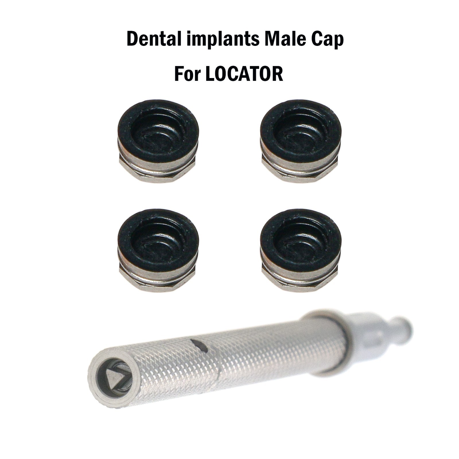 Universal Implant Locator Core Tool Overdenture Metal Housing & Lab Cap Assembly