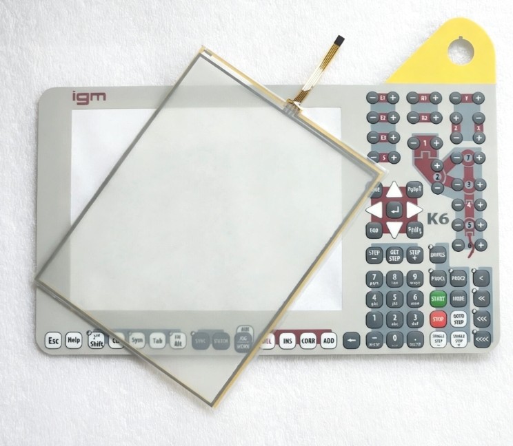 Membrane Keypad & Touch Glass for IGM Welding Robot Teach Pendant K6W K6