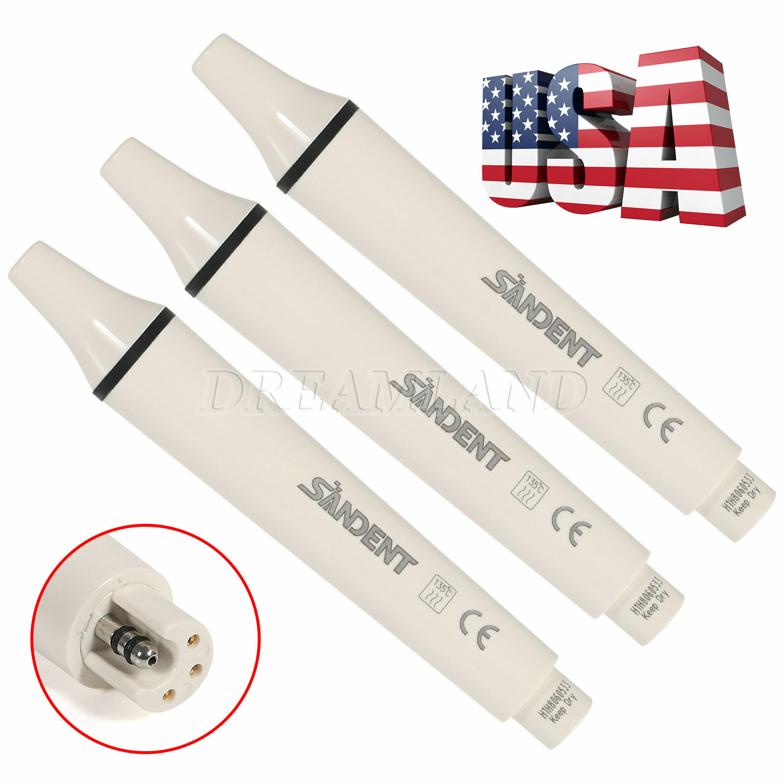 1-3PCS Dental Ultrasonic Scaler Detachable Handpiece For EMS Cavitron FDA tips