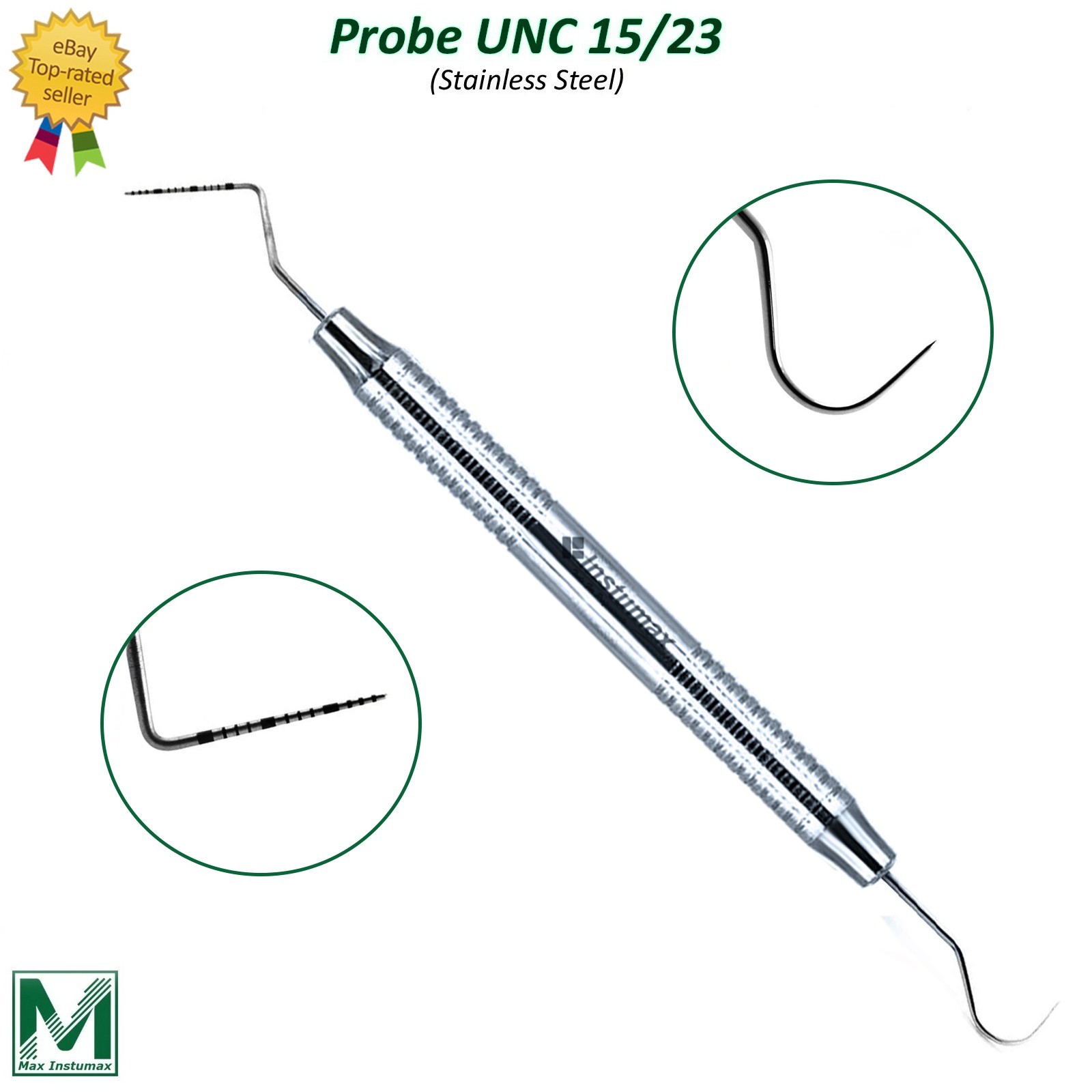 Dental Perio Explorer 23 Probe UNC 15 Color Marking Double End Hollow Handle X3