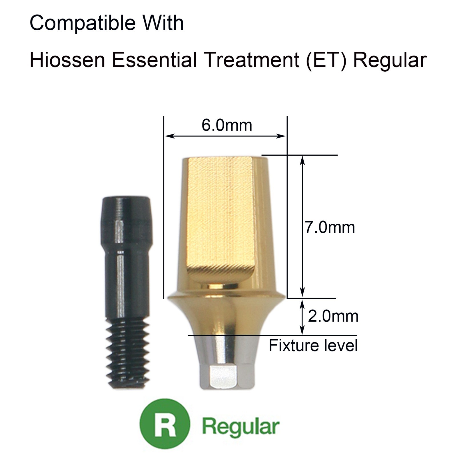 US 5Pcs Titanium Regular Straight Transfer Abutment Fit Osstem Hiossen