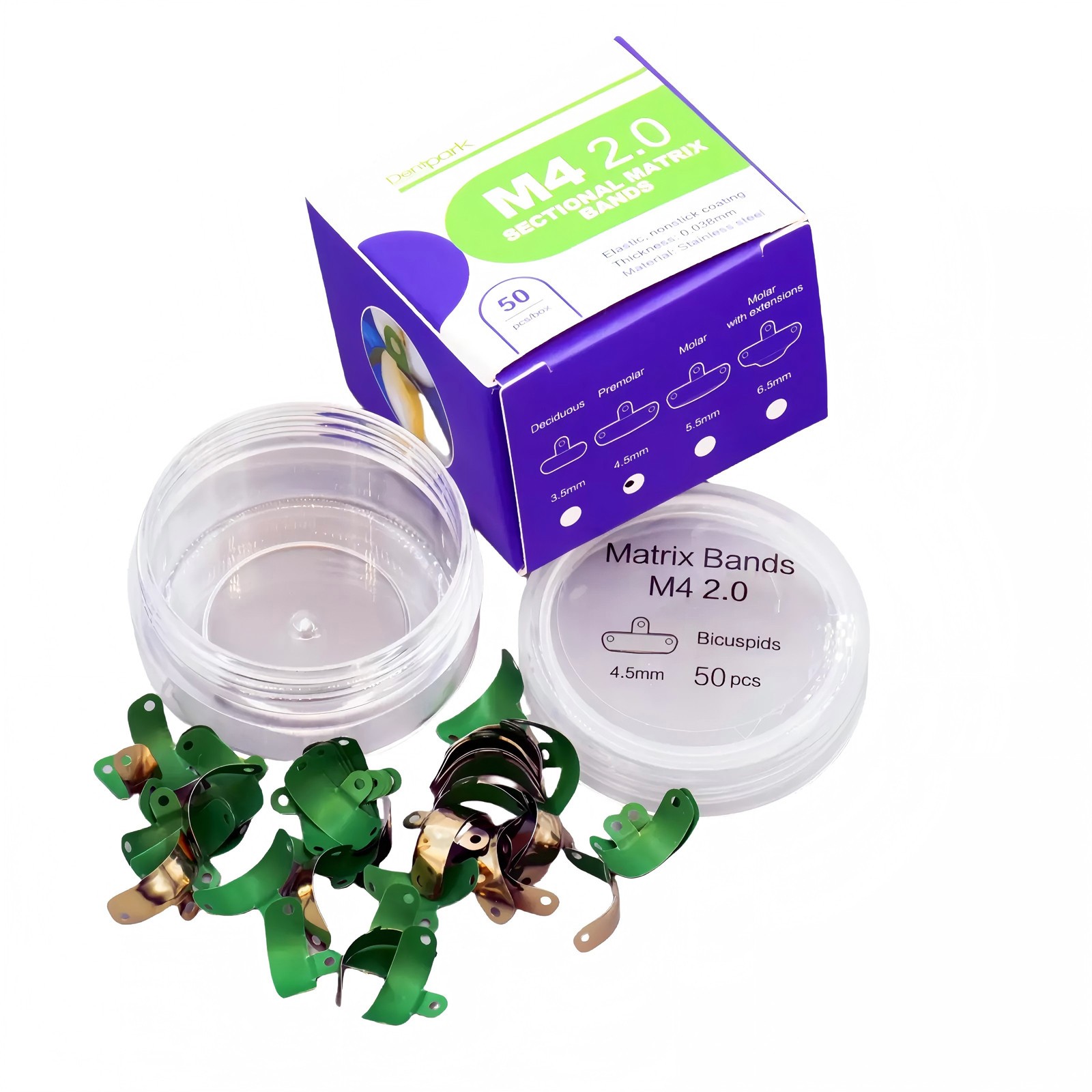 Dental Non-stick Matrix Bands Palodent 3D Fusion Firm Sectional Matrices M4 2.0