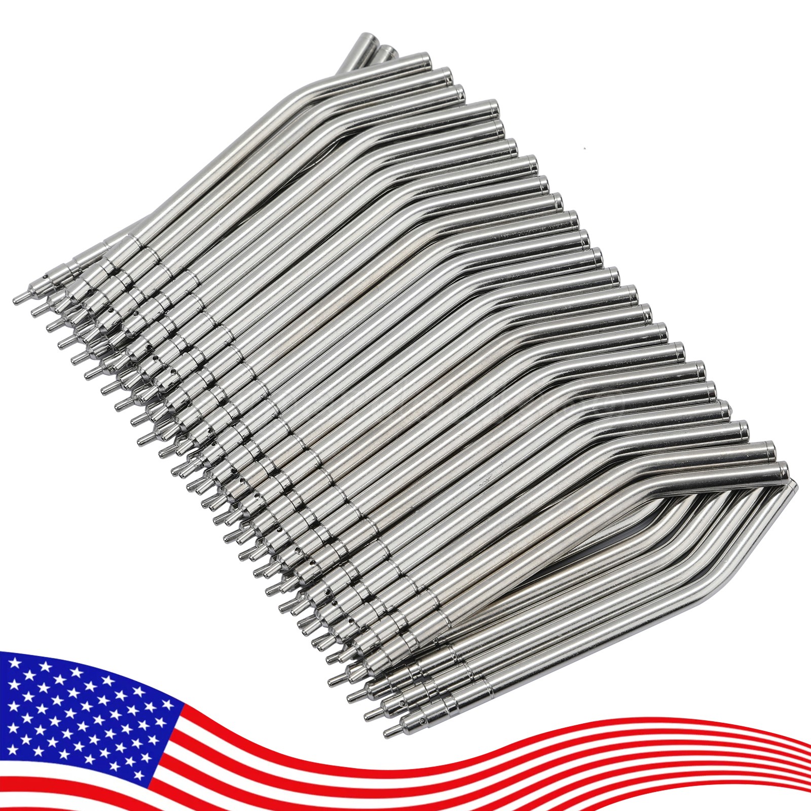 50 Dental Air Water Spray Triple Syringe Metal Autoclavable Nozzles/Tips/Tubes