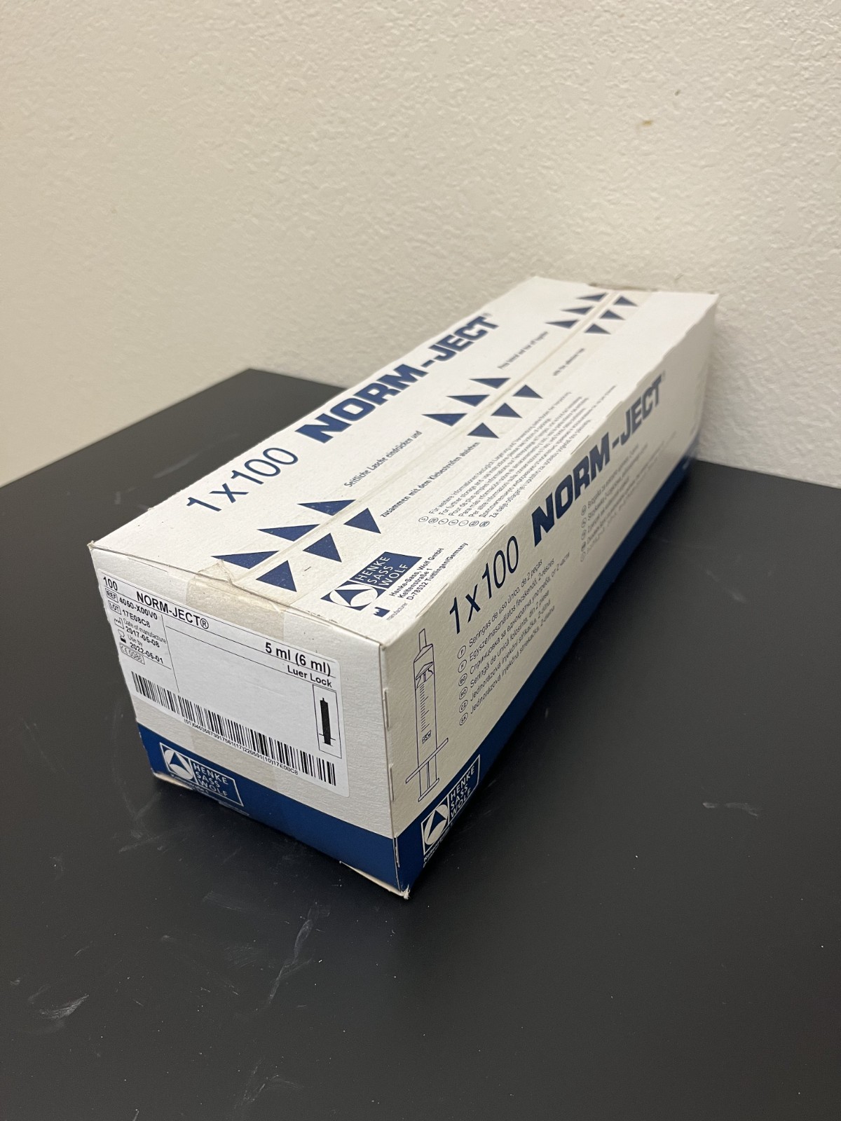 5 ML HSW Norm-Ject® Single-use Sterile Luer Lock Syringes, REF4050-X00V0, 100/PK
