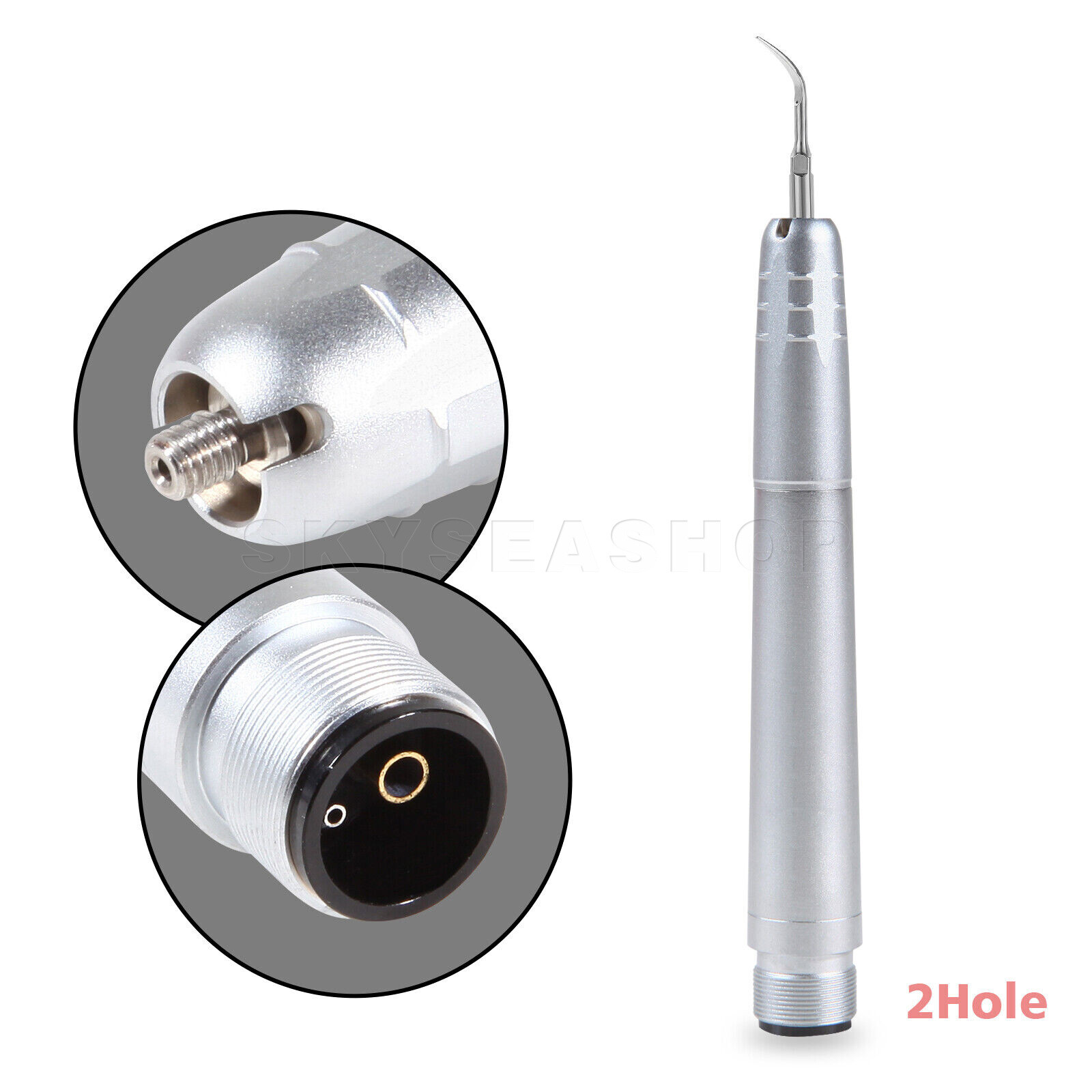 Dental Ultrasonic Air Scaler Handpiece 2/4Hole Oral Hygienist 3 Tips G1 G2 G4