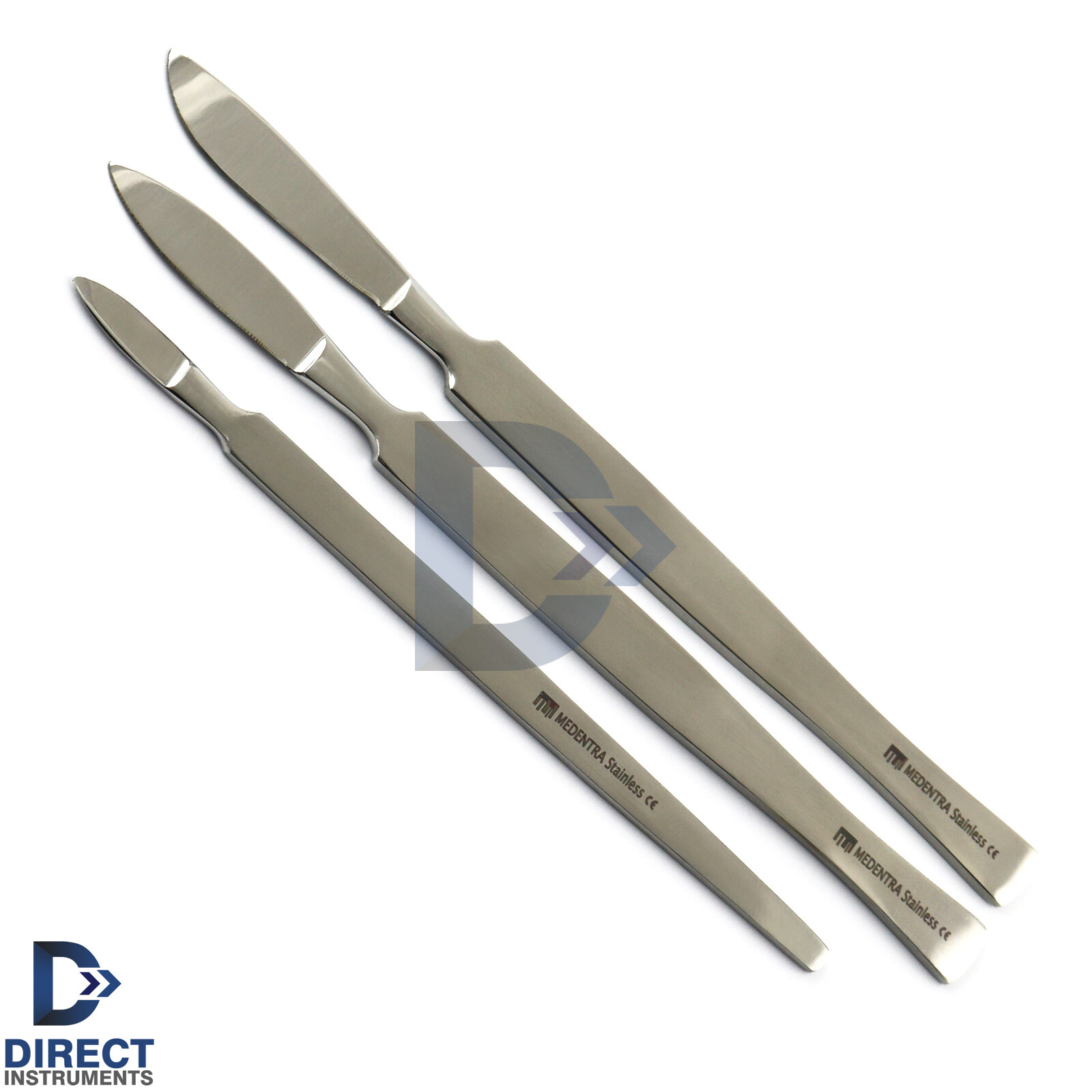 3Pcs Medical Scalpel Knife Fixed Blade Handle Surgical Skin Tissue Cutting Tools