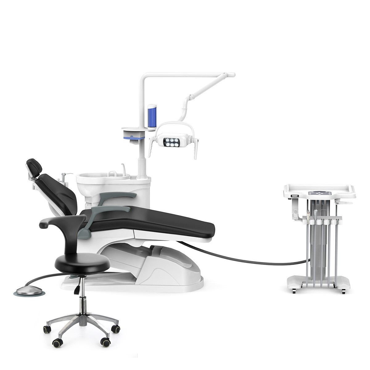 Dental Unit Chair Integral Computer Controlled DC / Mobile Delivery Unit 4 Hole