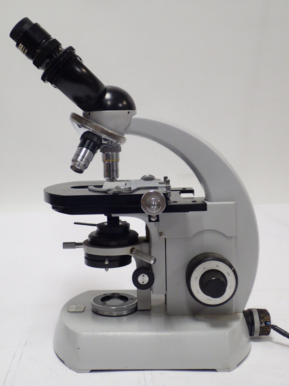 CARL ZEISS BINOCULAR MICROSCOPE + Neofluar 6,3/0,20 160/- OBJECTIVE+872E 6V PWR
