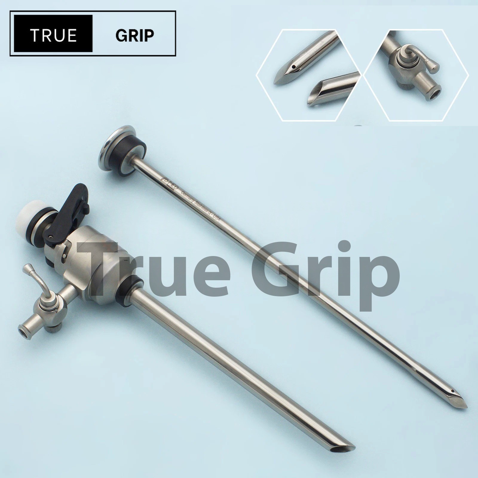 Trocar Cannula 10mm Multifunctional Valve Pyramidal Tip Laparoscopic USA