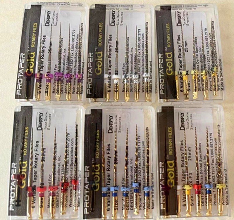 Dentsply Protaper Gold Rotary Files Tulsa Assorted Endodontics 21mm/25mm/31mm