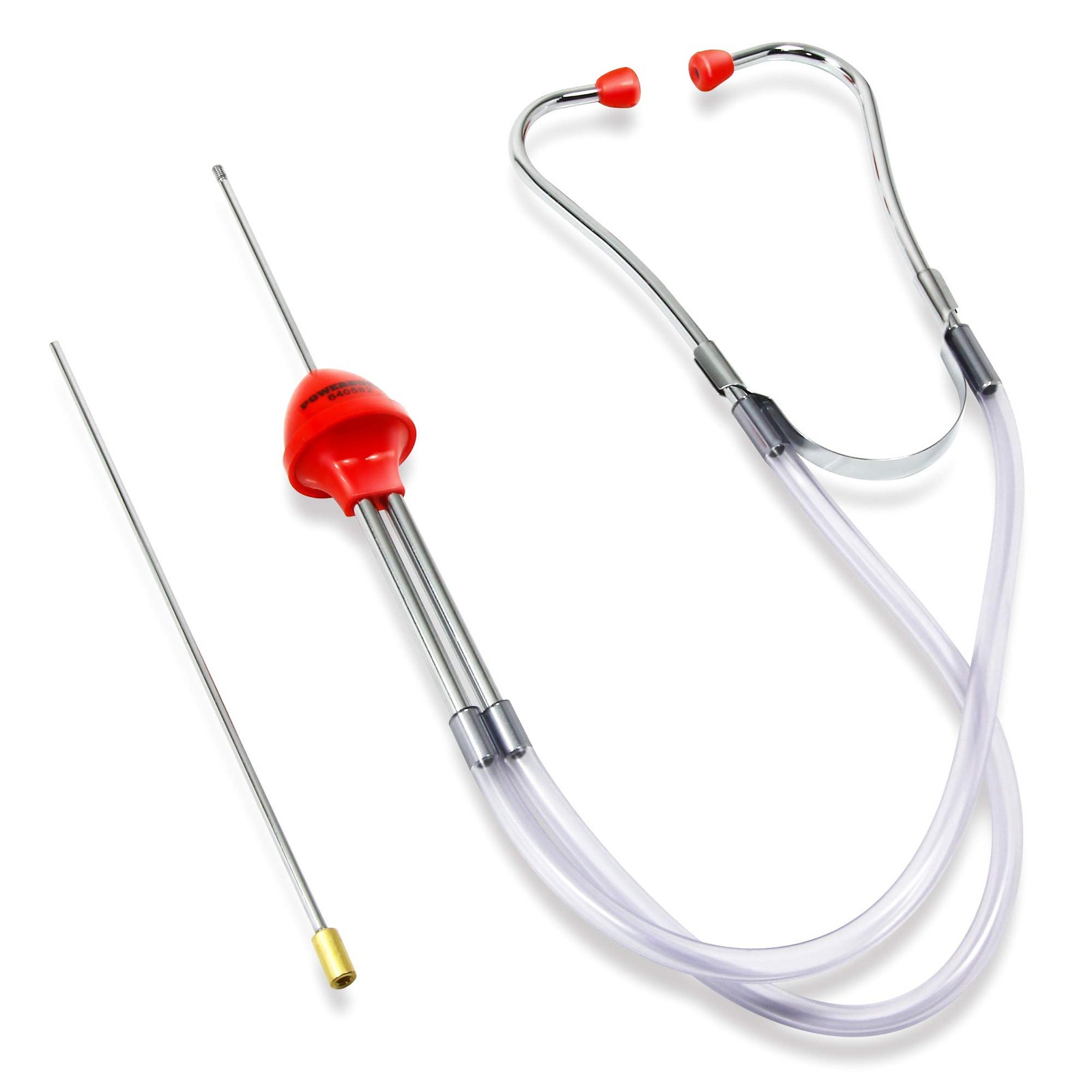 Powerbuilt Automotive Mechanic’s Stethoscope Engine Diagnostic Large, Silver