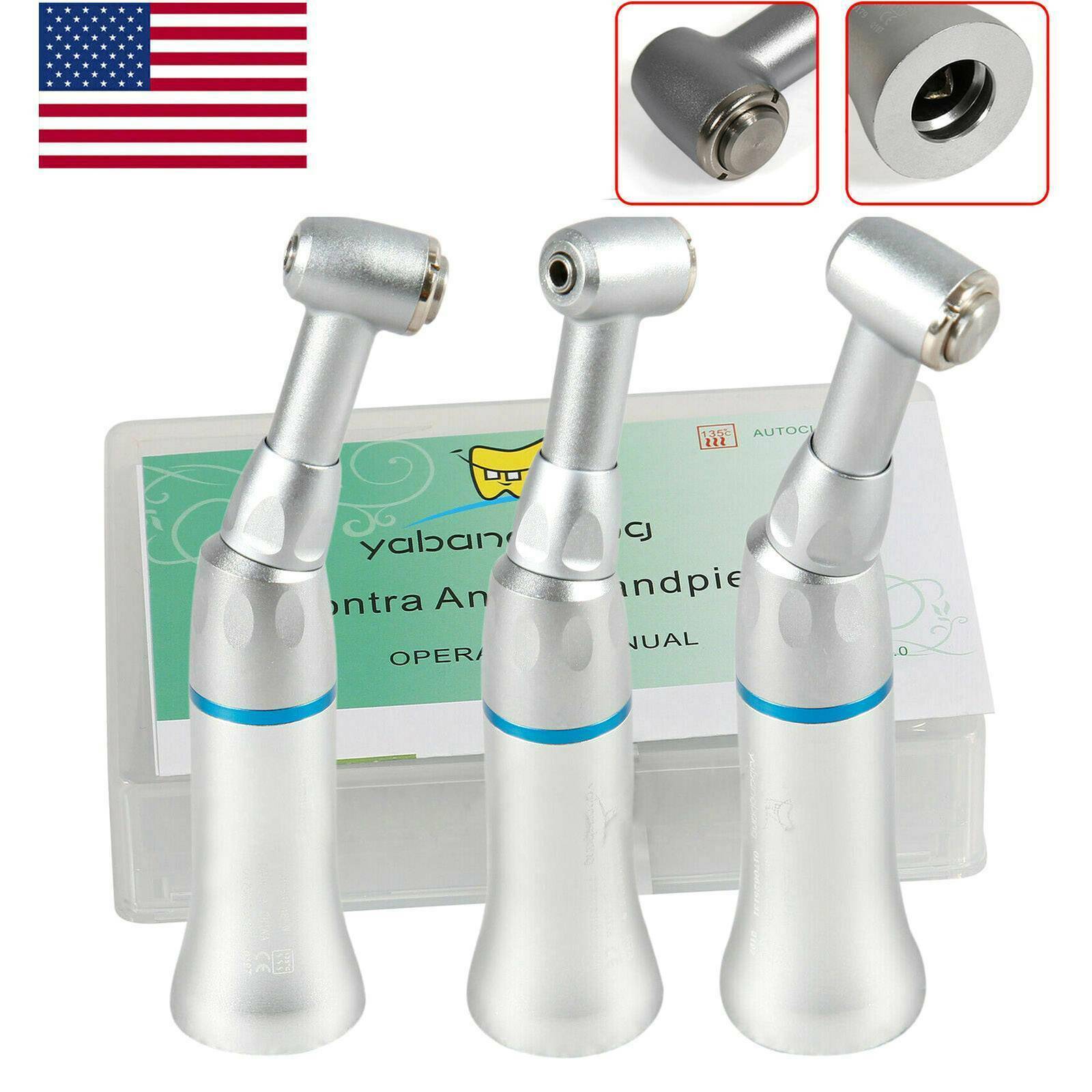 YAD Dental 1:1 Slow Low Speed Handpiece Contra Angle Push Button E-Type