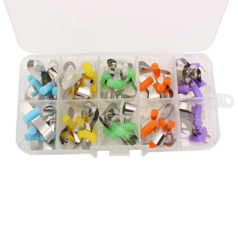 50 Pcs/Box Dental Polyester Matrix Bands Sectional Contoured Locker Retainerless