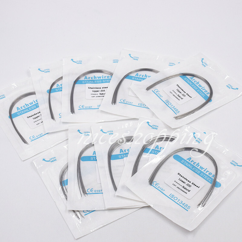 10 Packs Dental Orthodontic Stainless Steel Round Arch Wire Upper/Lower 012-020