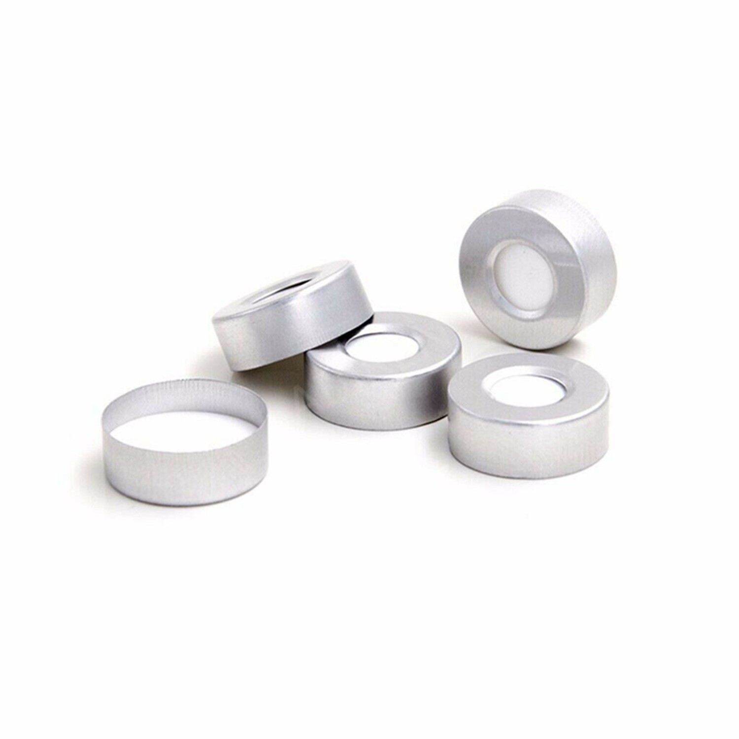 Simpure 5000pcs 20mm Crimp Top Caps Aluminum Crimp Seal for 10ml 20ml HPLC Vials