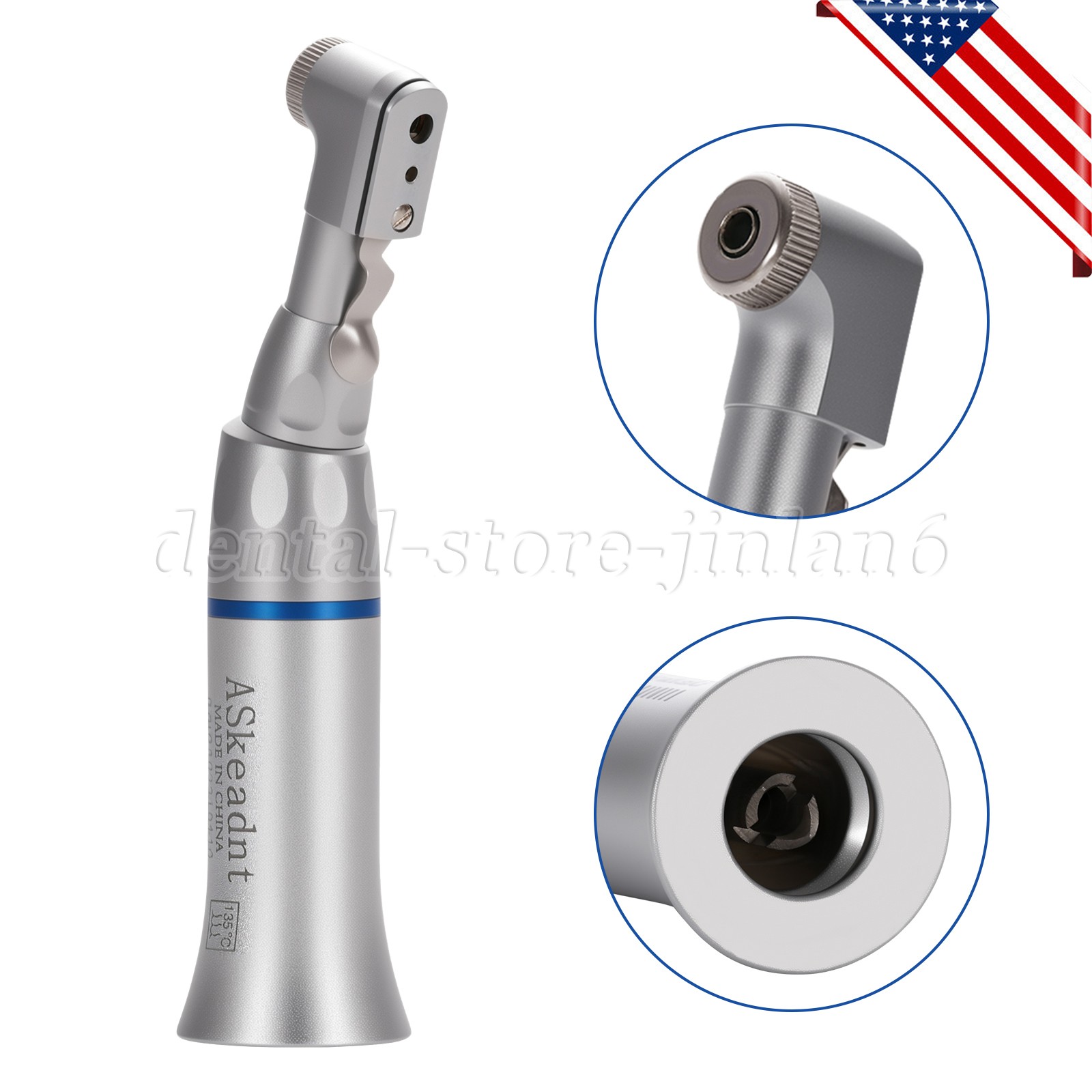 10 ASkeadnt Dental Slow Low Speed Handpiece Contra Angle Latch Burs EX203C