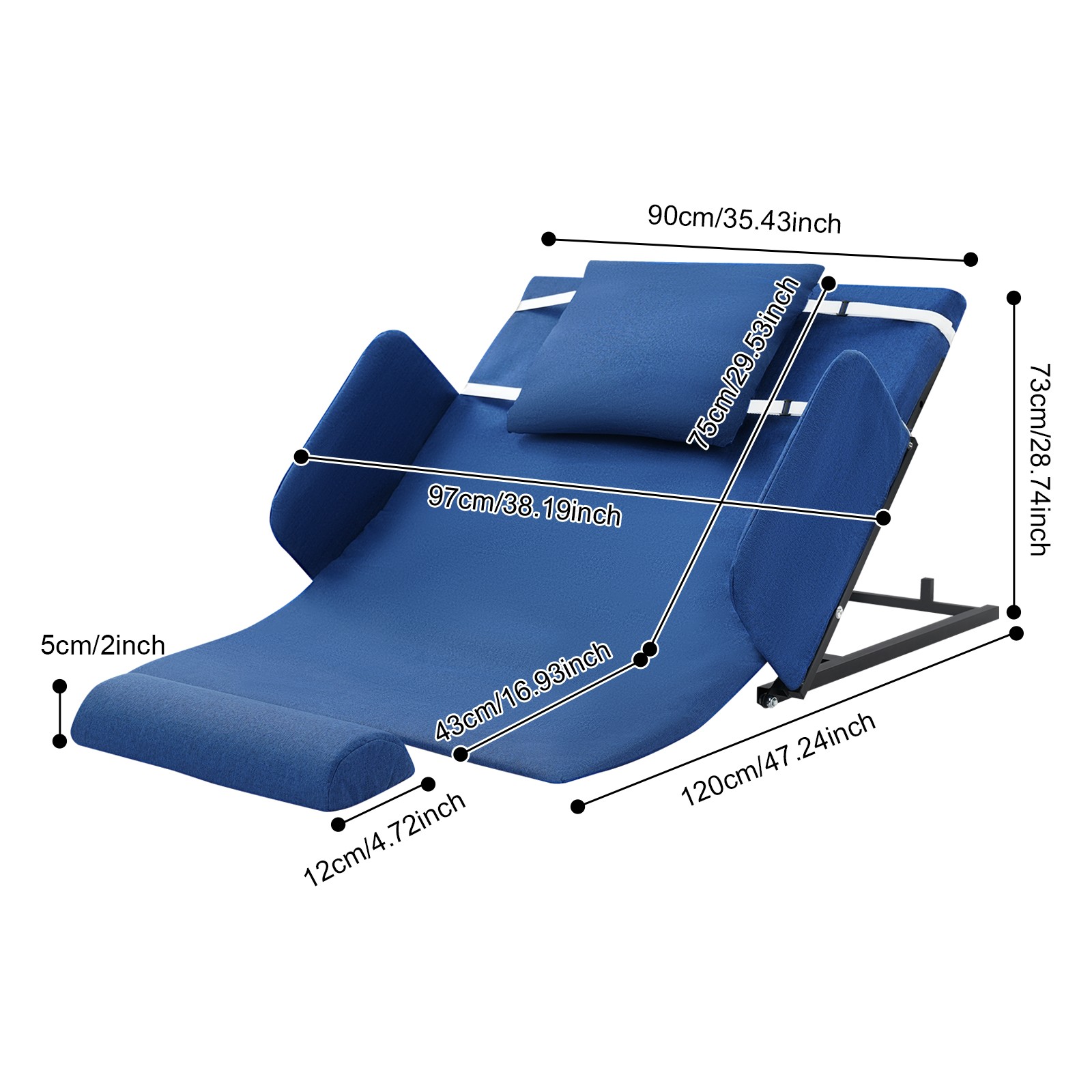 Blue Electric Lifting Adjustable Bed Back Rest Electric Auxiliary Backrest