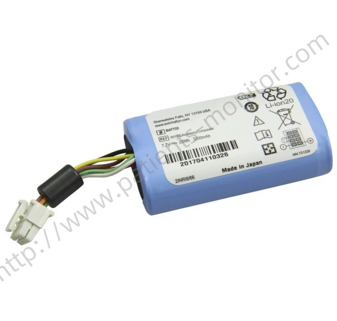 Welch Allyn BATT22 Li-Ion Battery OEM for Connex Spot Monitor 7.2V 23Wh 3200mAh