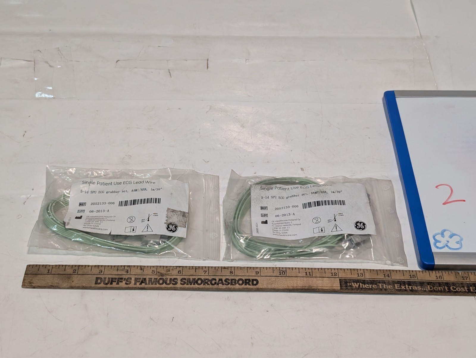 GE Healthcare 2052133-006 5-lead SPU ECG grabber set, AAMI/AHA, 1m/39in