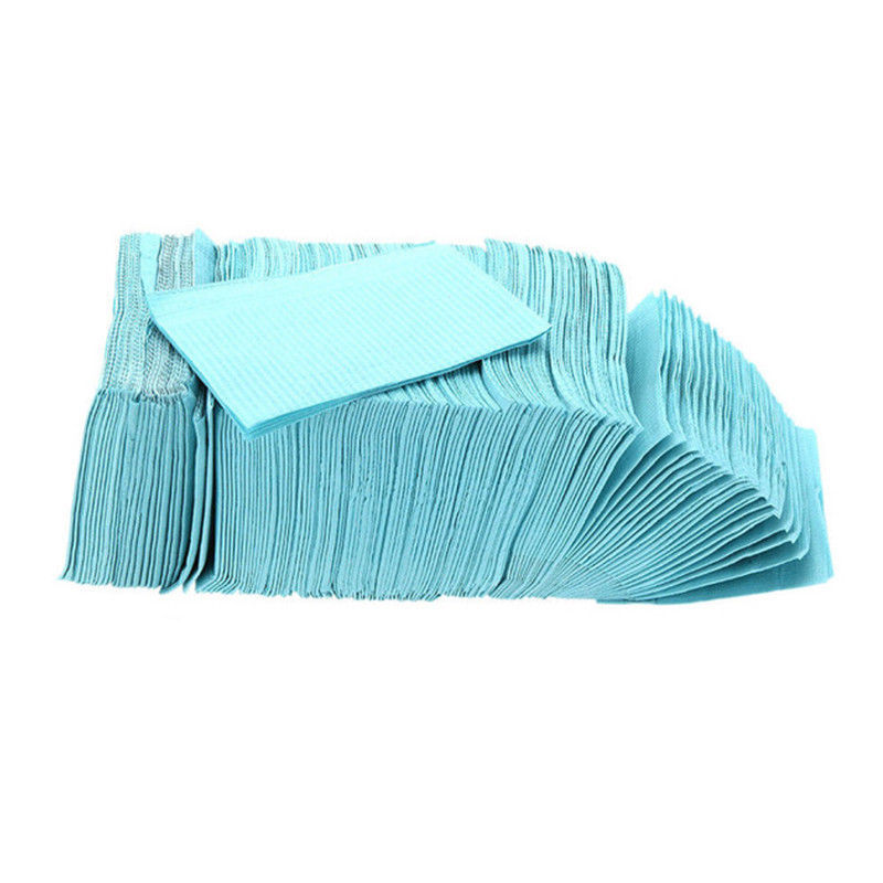 125 Pcs Patient Bibs Dental Medical Tattoo Clinical 13″X18″ 2 Ply Plus 1 Poly