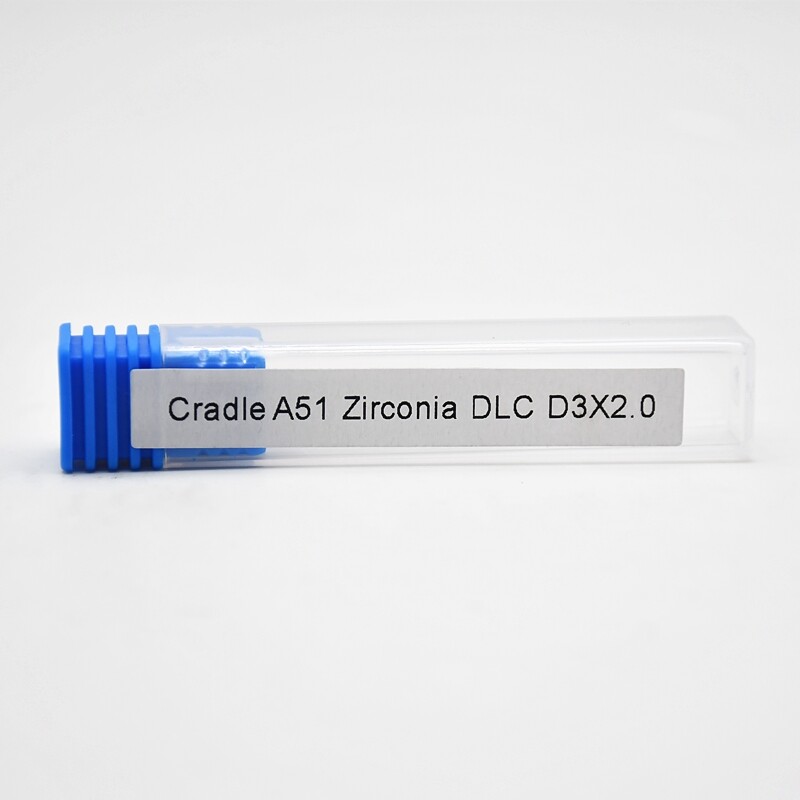 Cradle A51 DC DLC Zirconia Milling Burs 0.6/1.0/2.0mm Tools Shank D 3mm