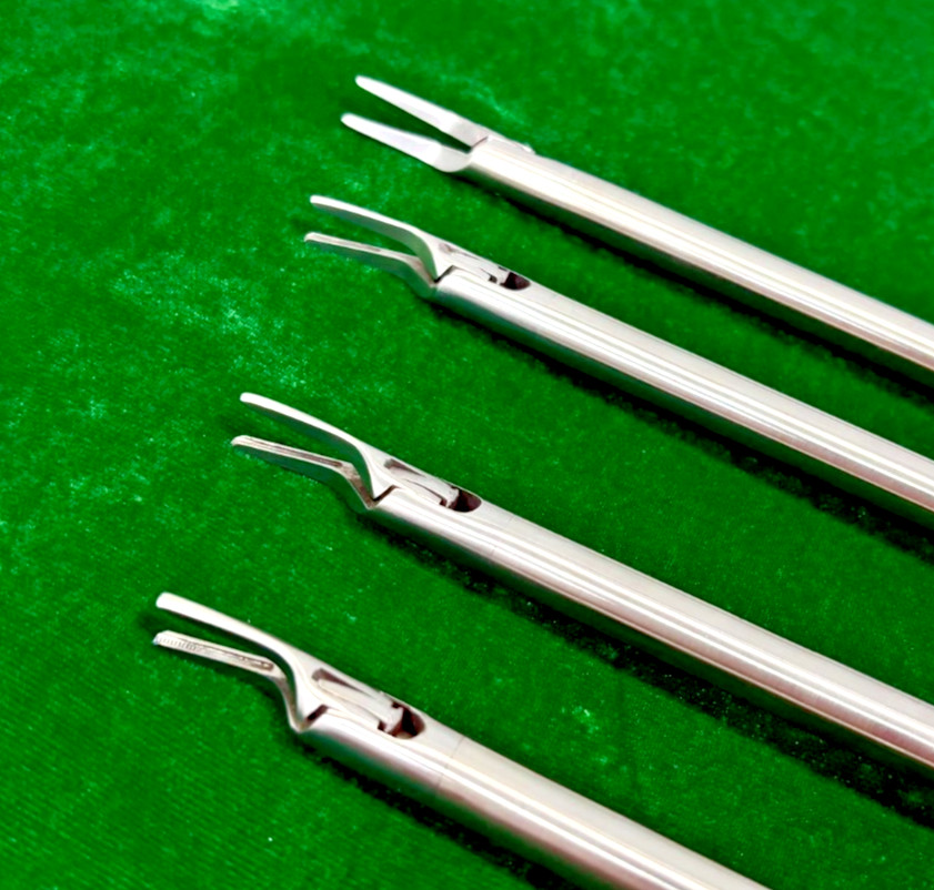 4pc Laparoscopic Clip Applicator Single Action LT300/LT400 10mmx330mm Reusable