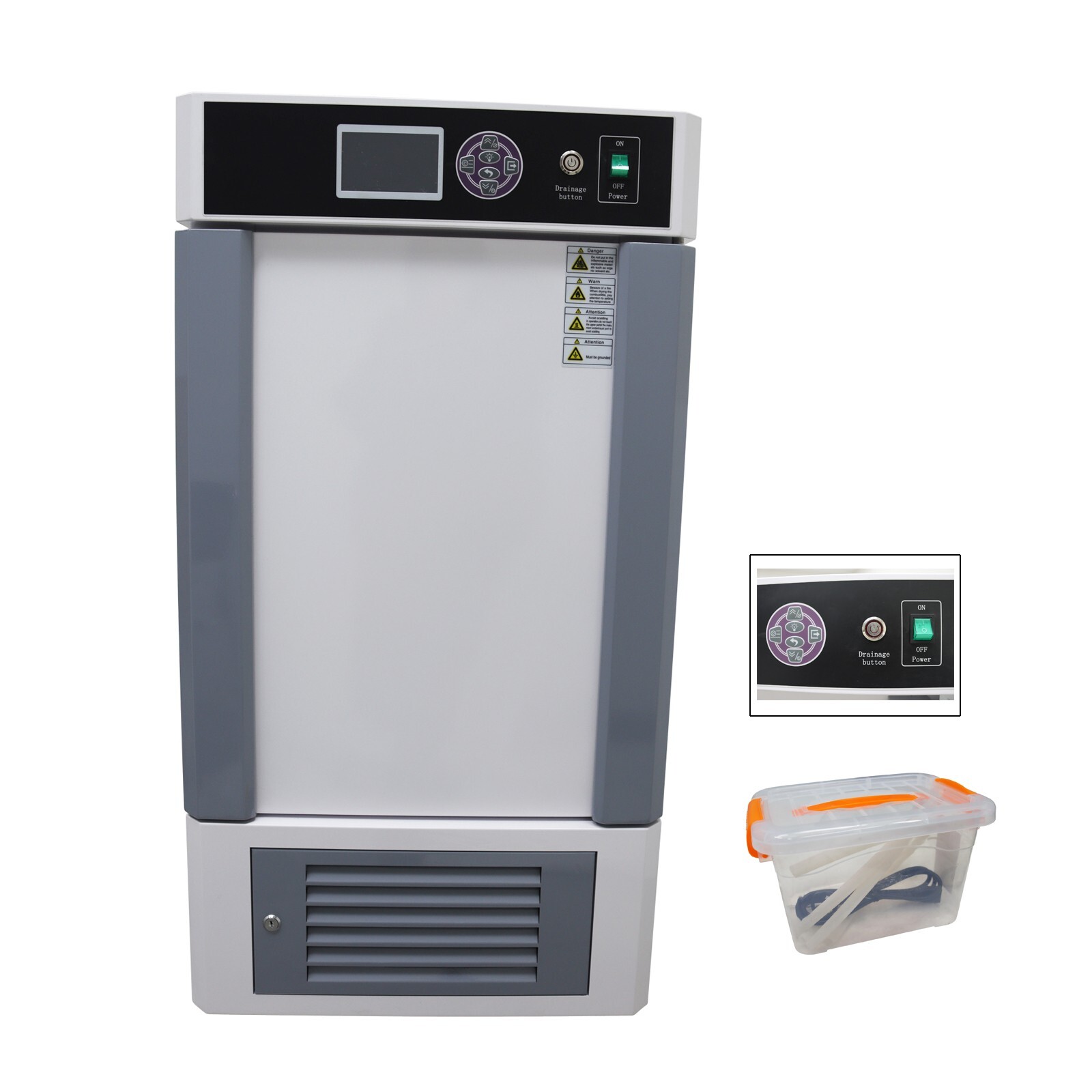 220V Constant Temperature and Humidity Incubator w/LCD Control System 80L 600W
