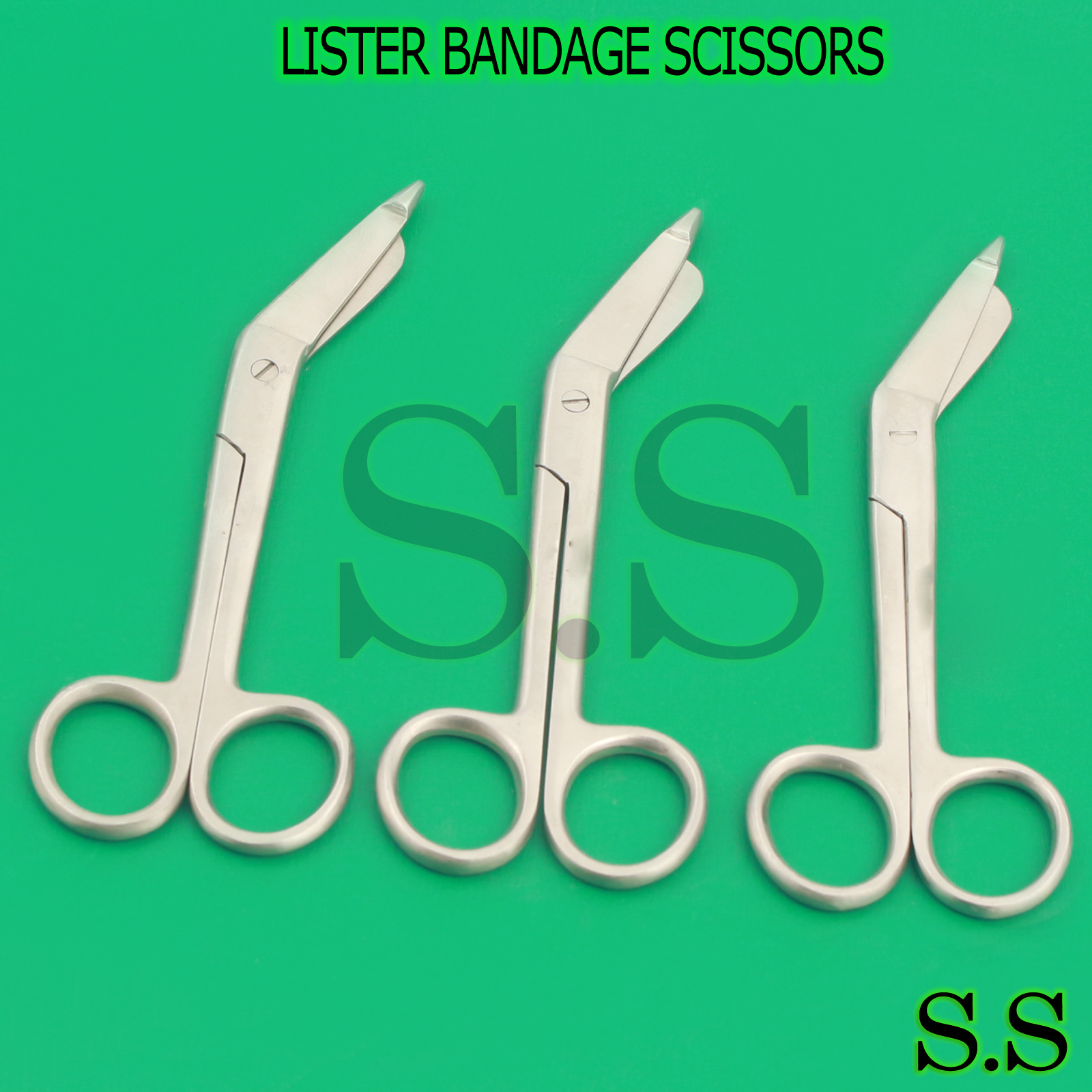 3 Lister Bandage Scissors 5.5″ Surgical Medical Instruments