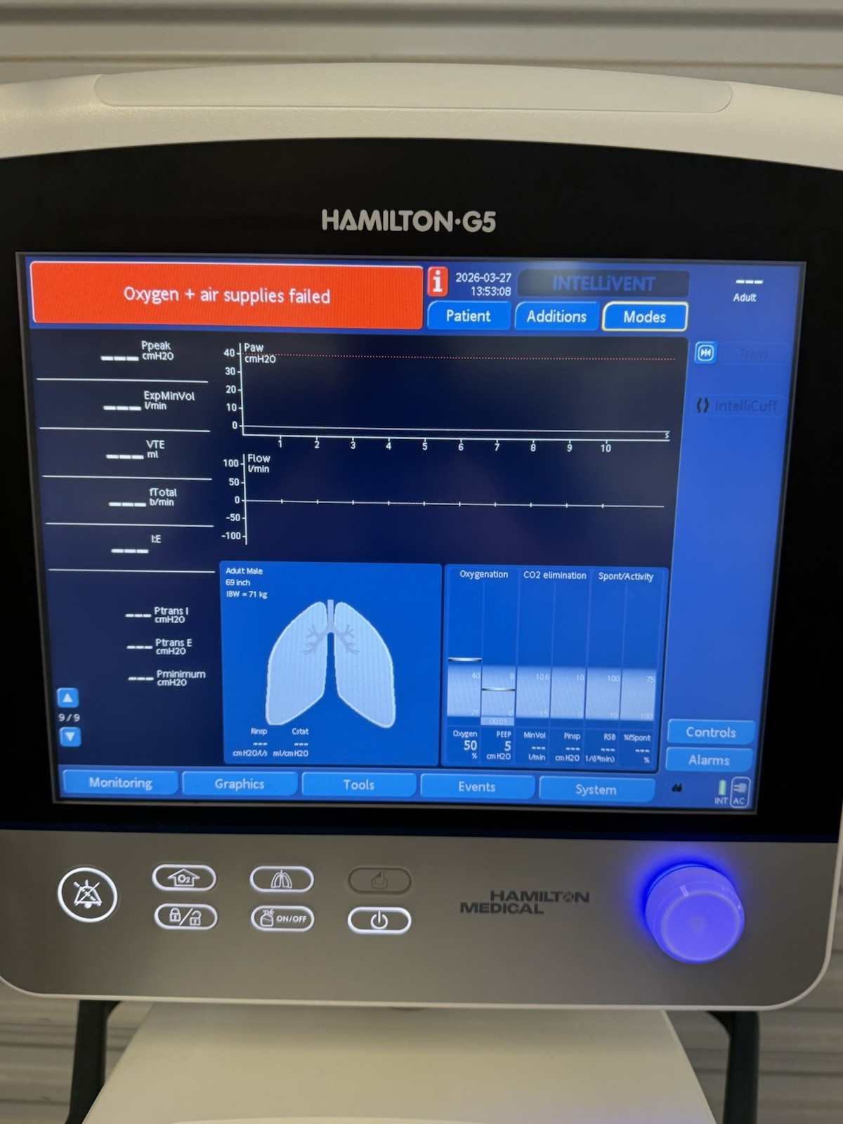 Hamilton G5 Ventilator YEAR 2020 2021 Extremely Low Hours