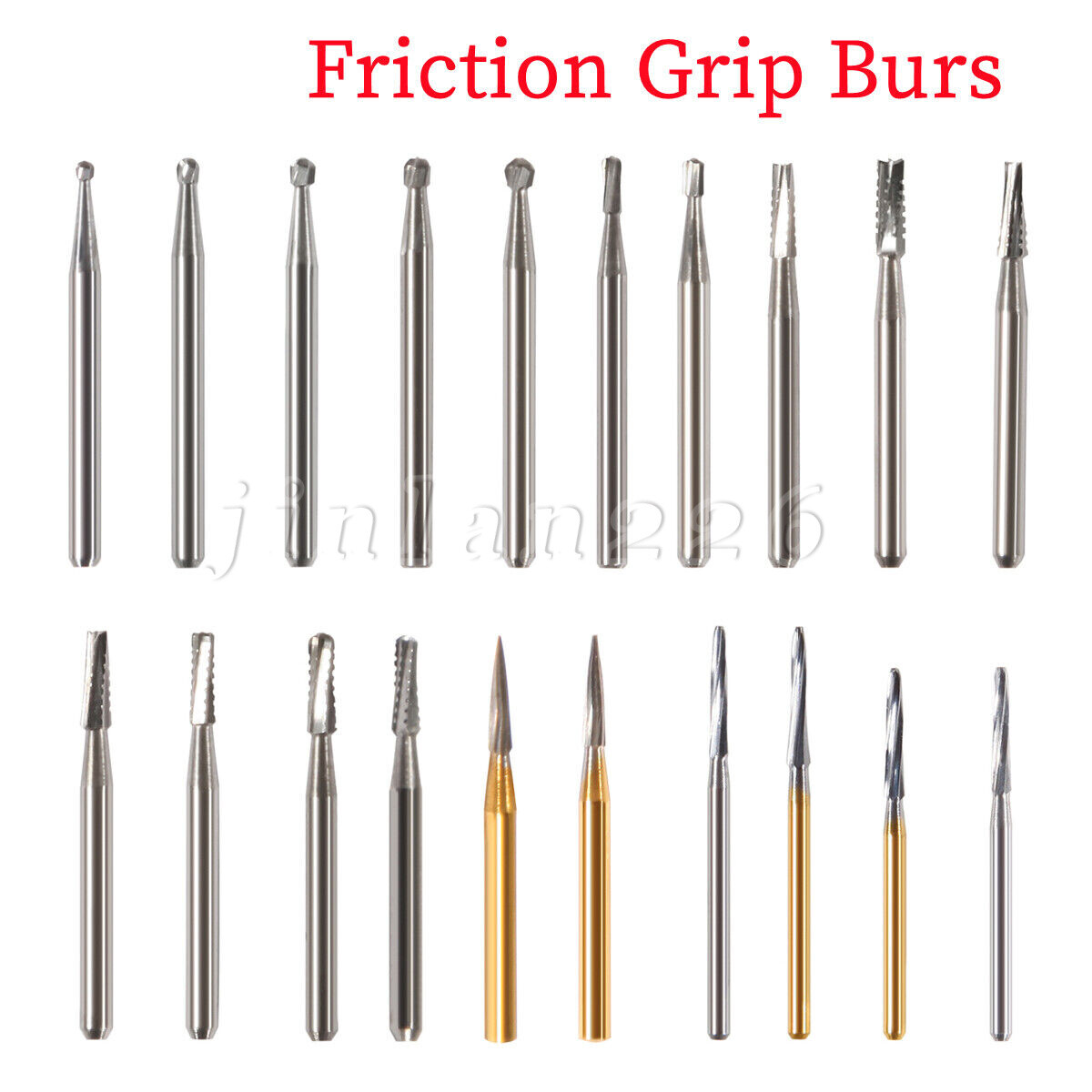 Carbide Bur, FG, #1/4, 1/2, 1, 2, 4, 6, 8 Bur, Round Dental