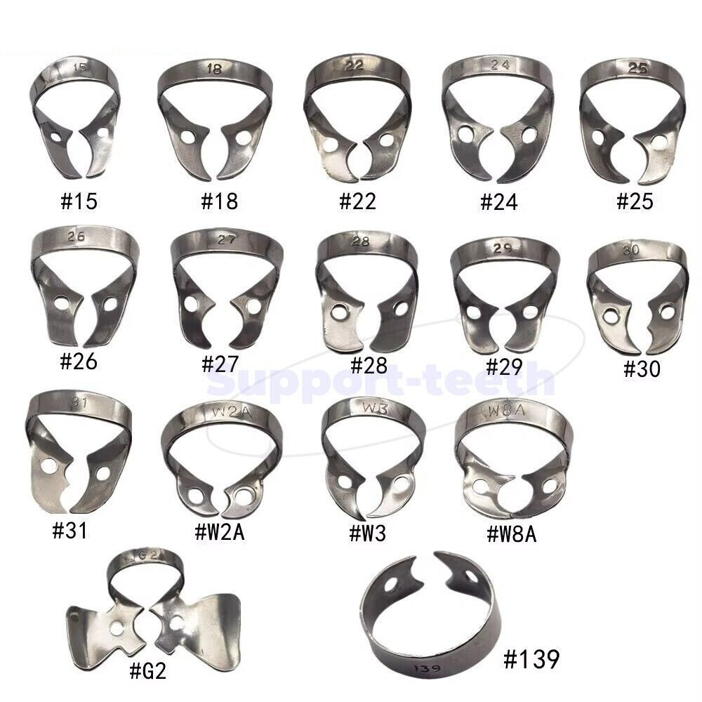 56Size Dental Endodontic Rubber Dam Clamps Stainless Instruments Surgical Clamp