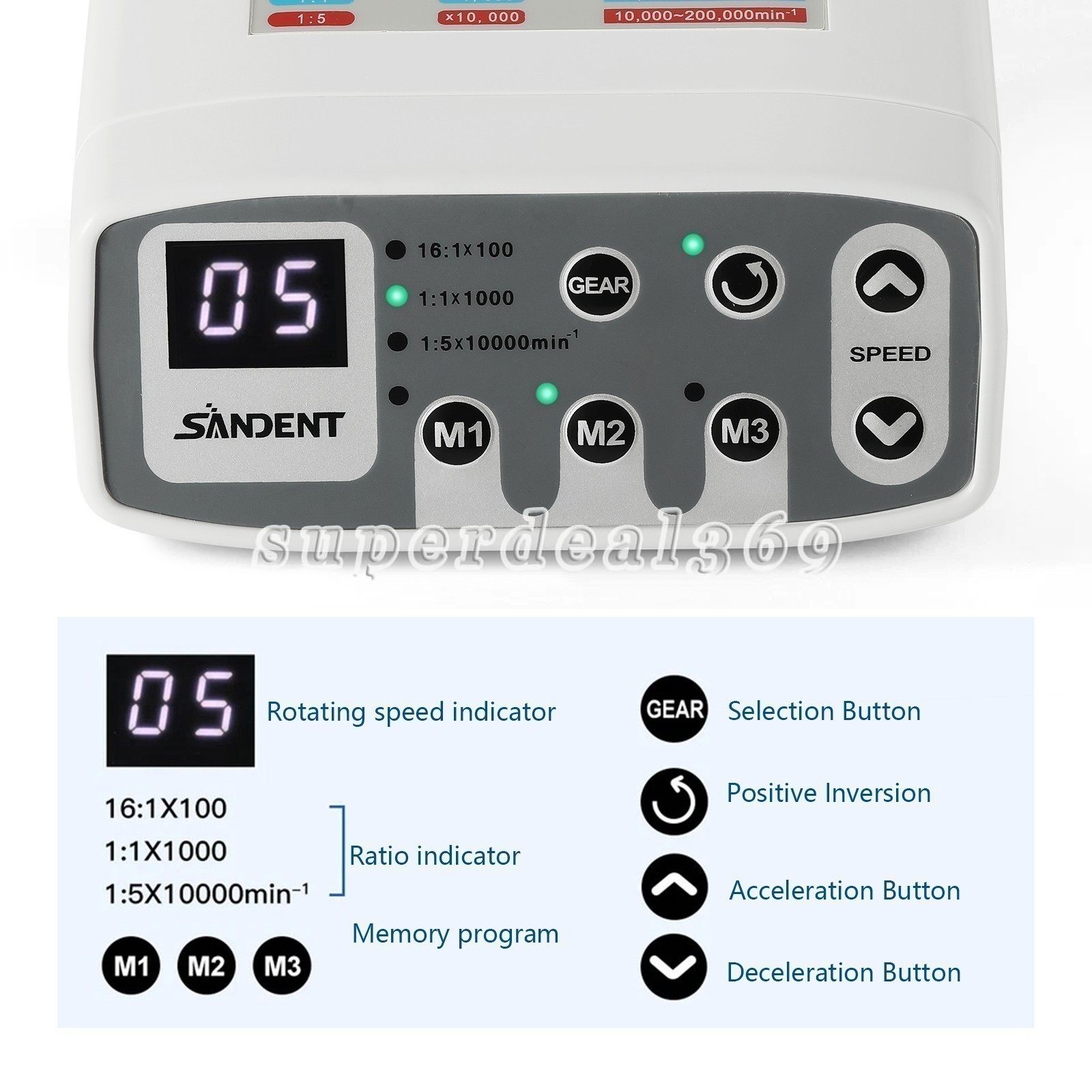 Dental Electric Micro Motor Brushless / 1:5 1:4.2 1:1 Straight Contra Angle dk